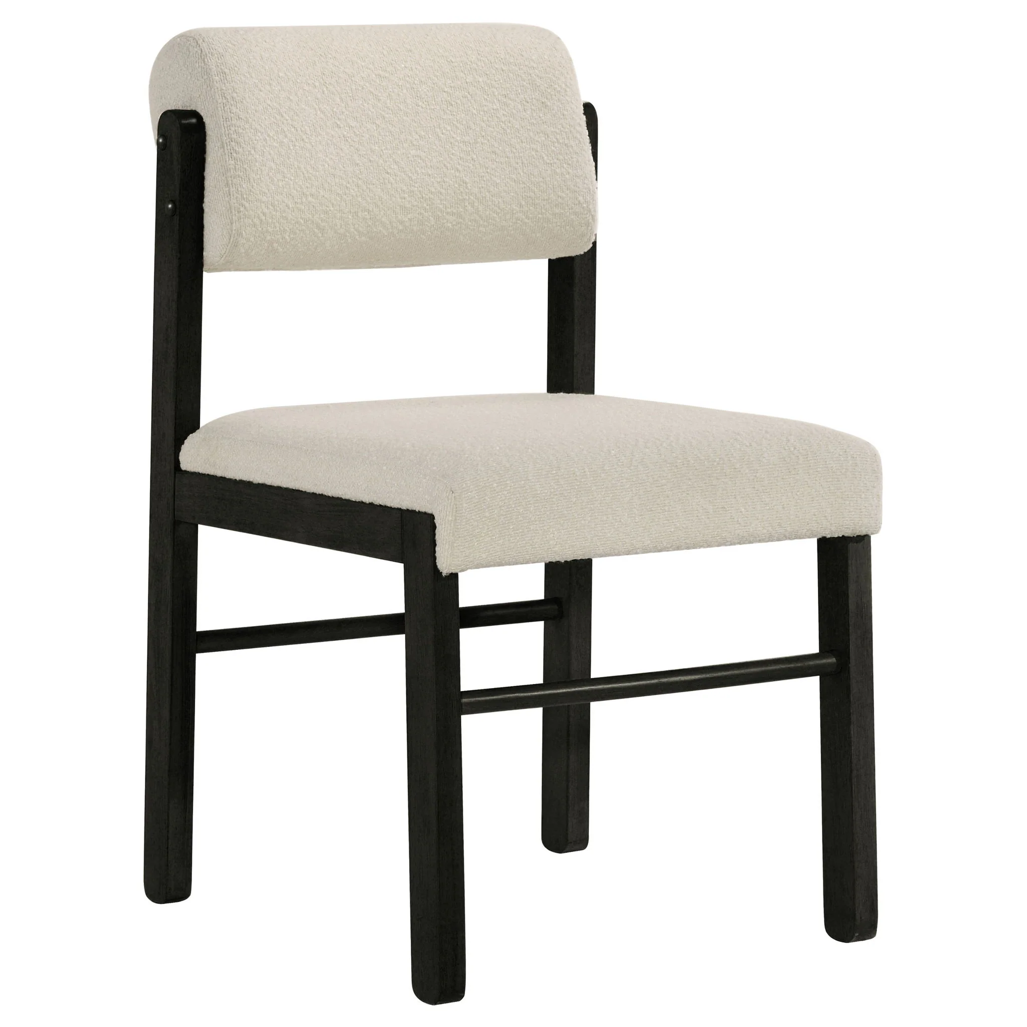Kehoe Upholstered Dining Side Chair Cream and Black (Set of 2) - Image 4