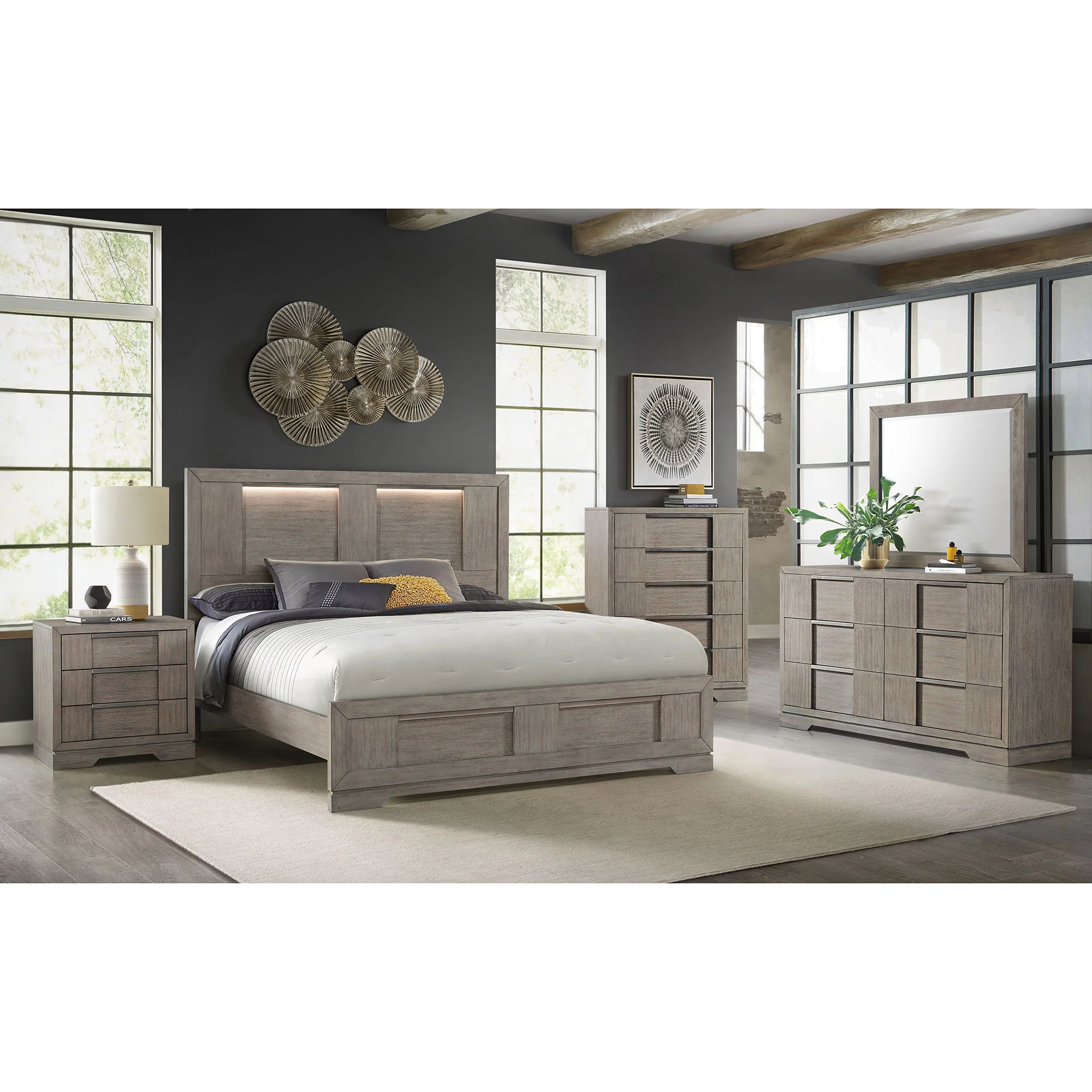 Kelis - 3 Drawer Nightstand With USB - Gray - Image 3