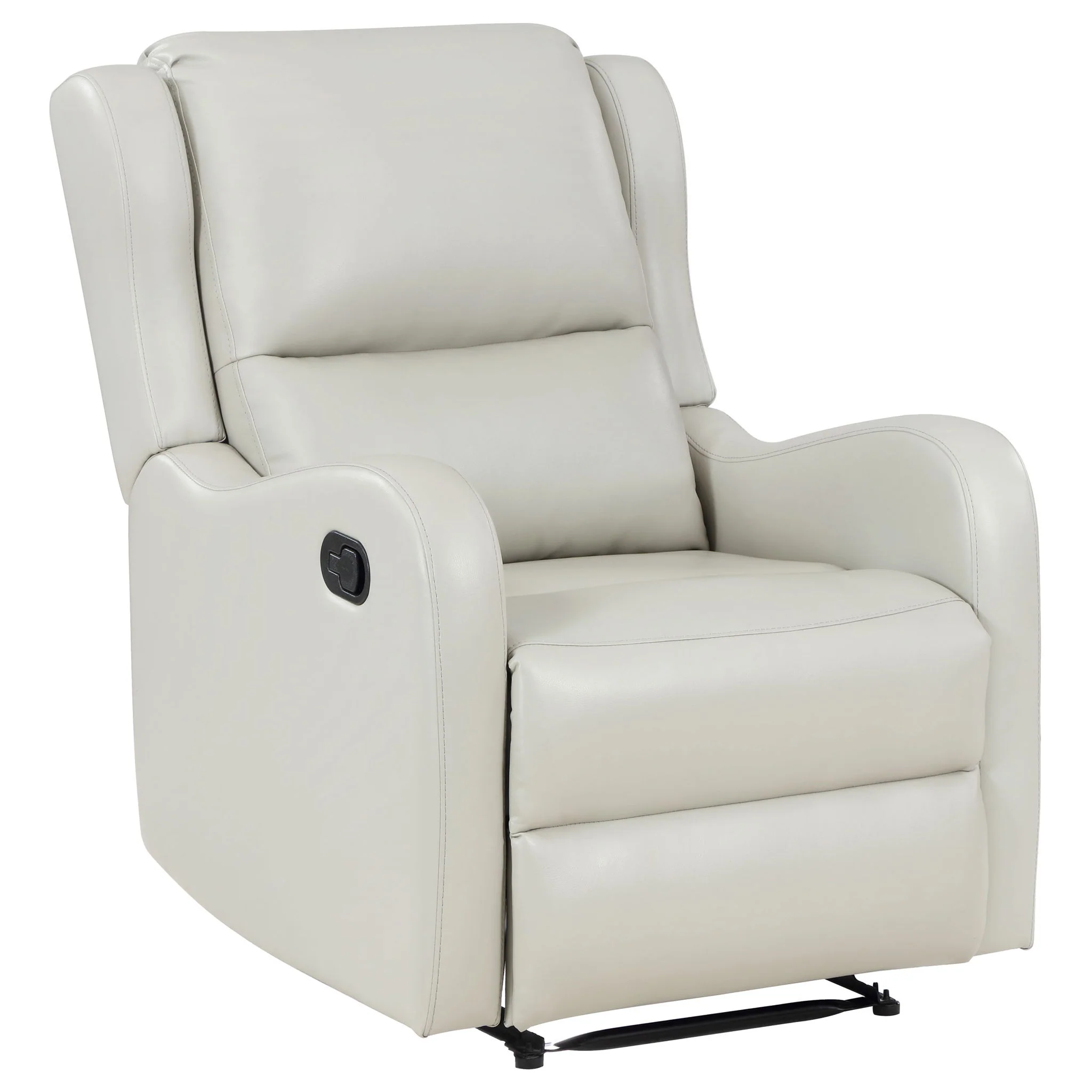 Kelsey Upholstered English Arm Recliner Chair Ivory - Image 3