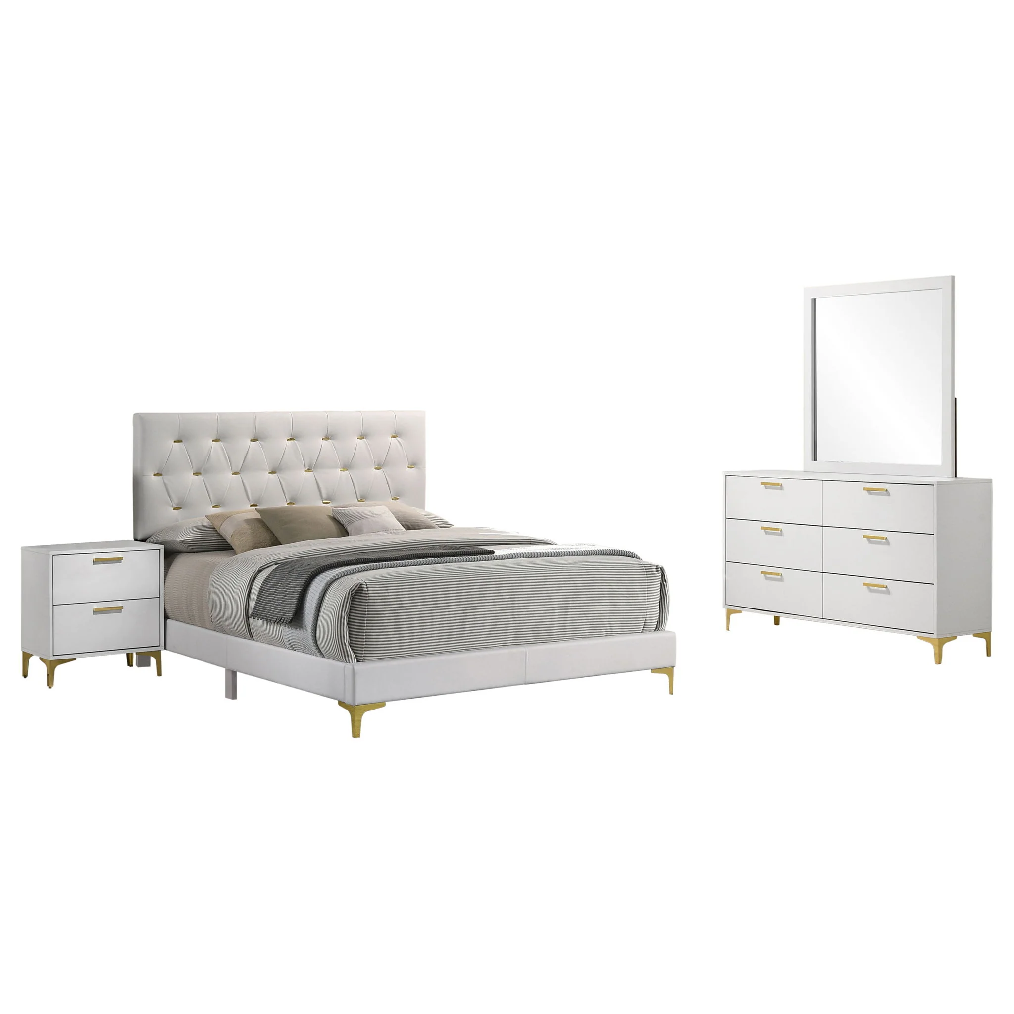 Kendall 4-piece Queen Bedroom Set White - Image 3
