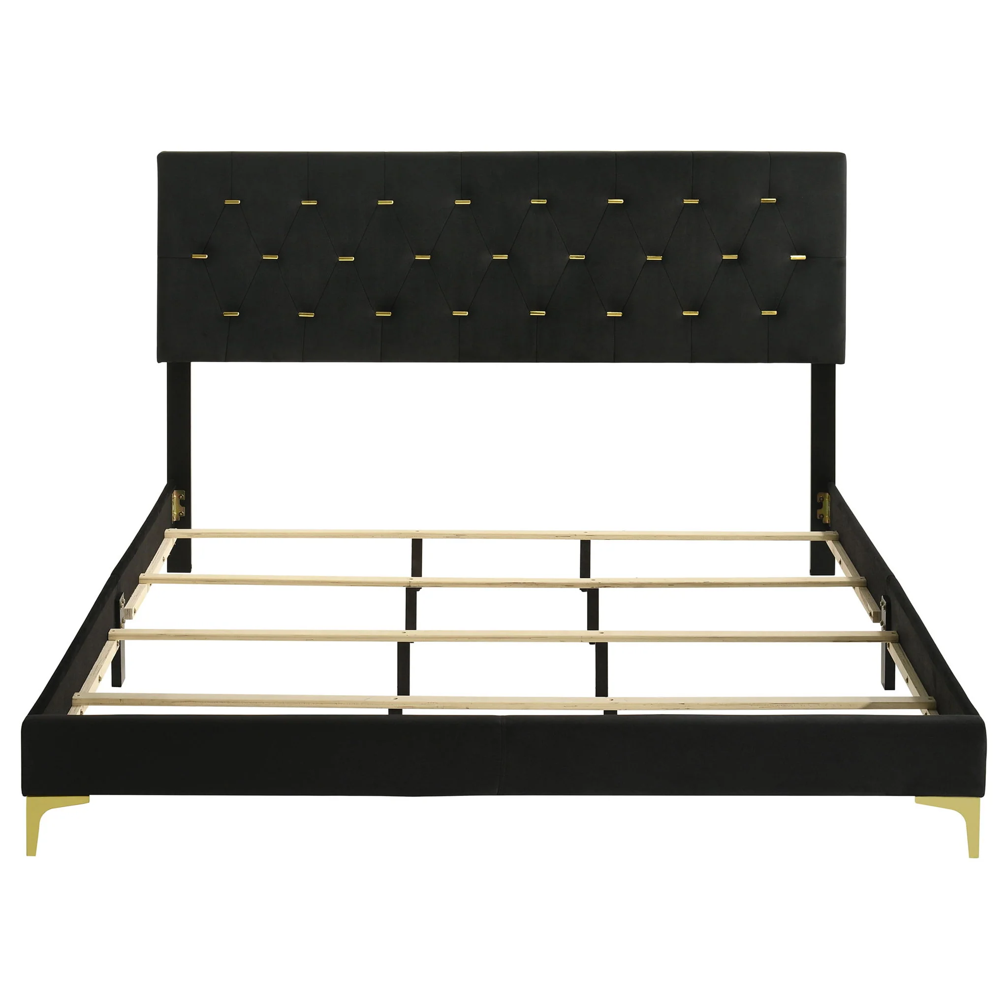 Kendall Upholstered California King Panel Bed Black - Image 4