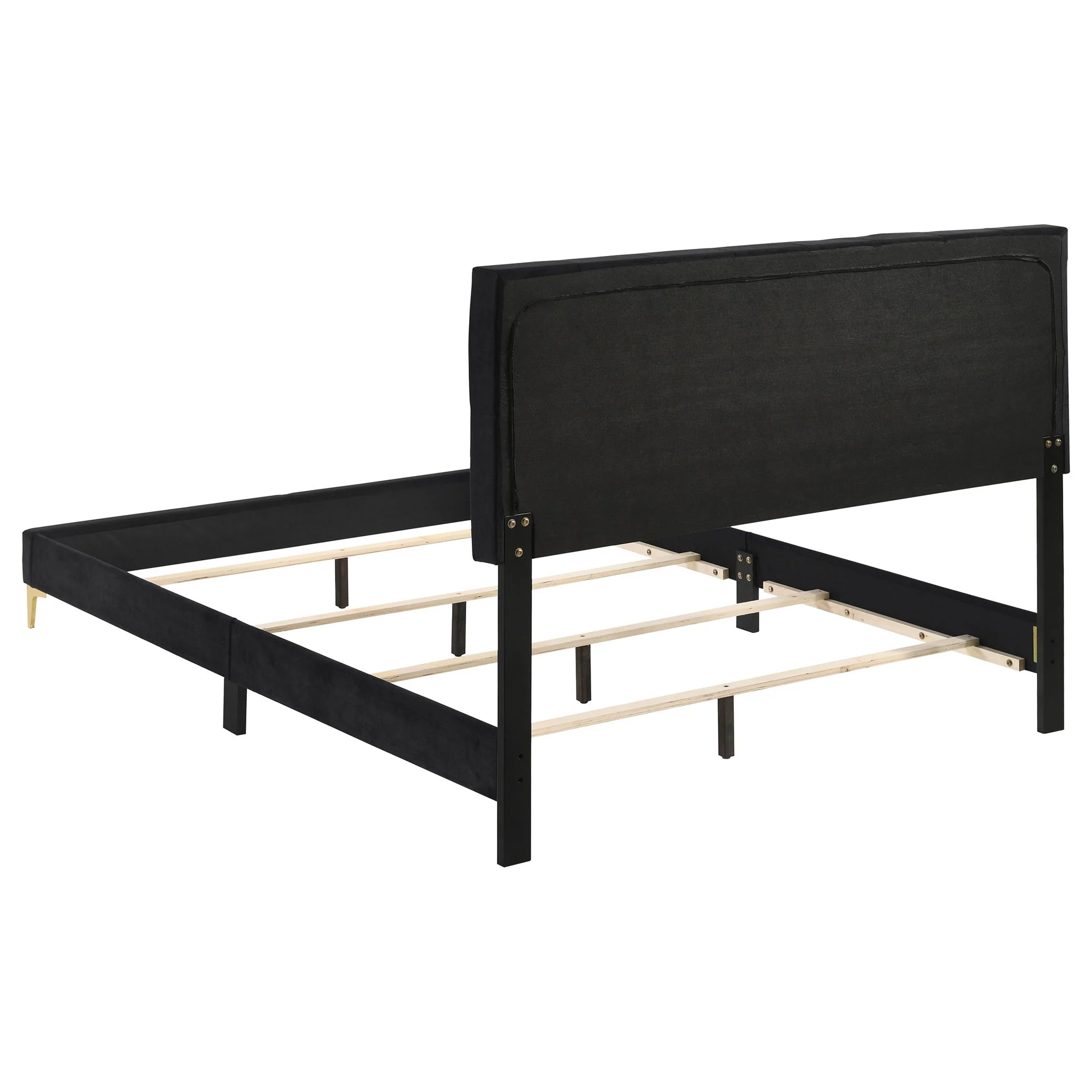 Kendall Upholstered Queen Panel Bed Black - Image 3