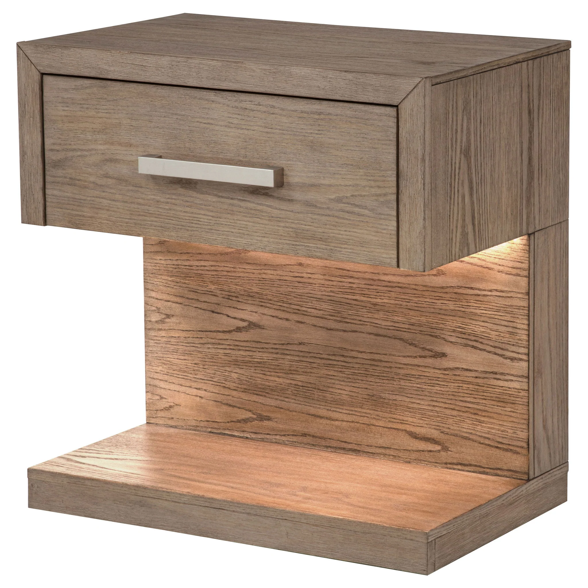 Kenora 1-drawer Nightstand Bedside Table Barley Brown - Image 3