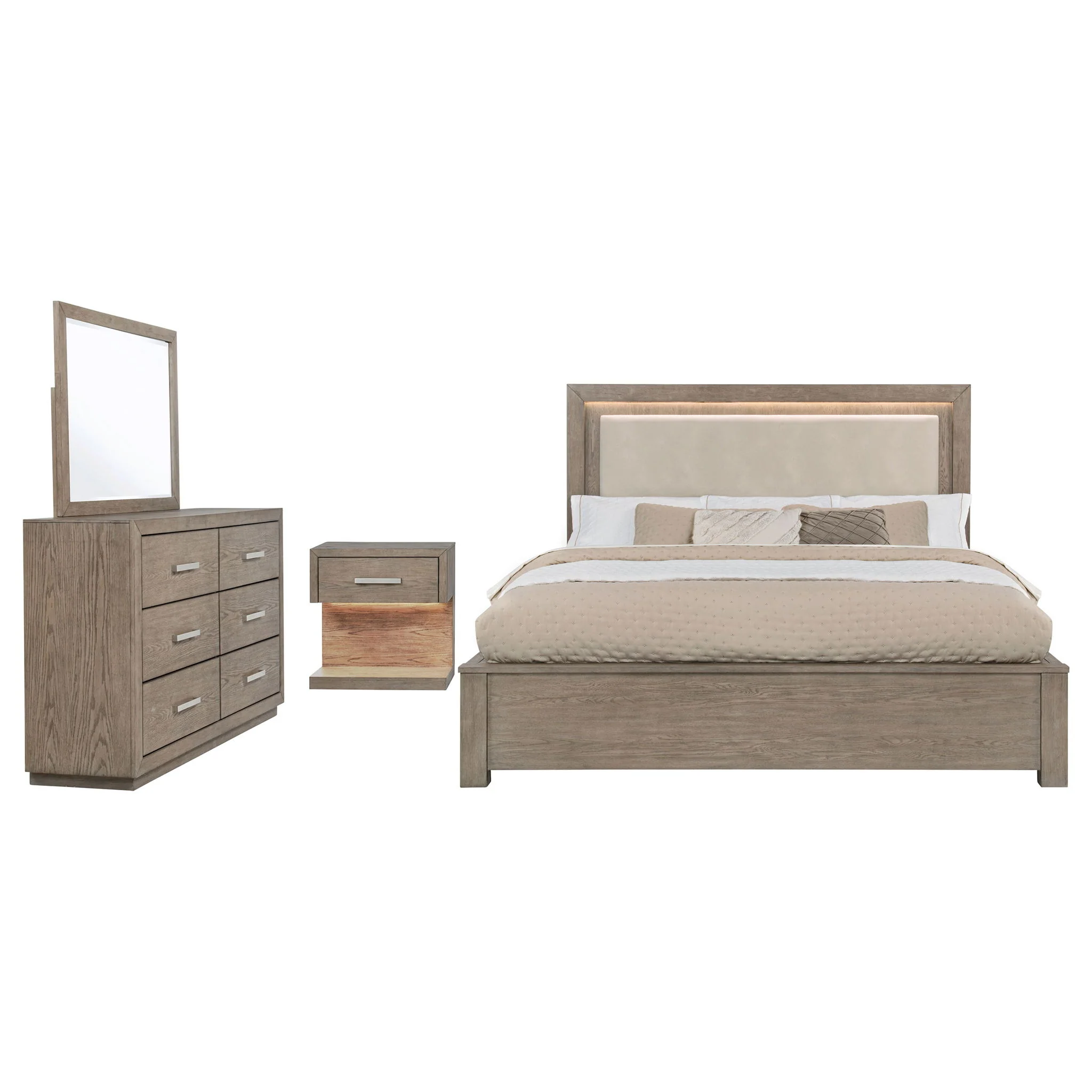 Kenora 4-piece California King Bedroom Set Barley Brown - Image 2