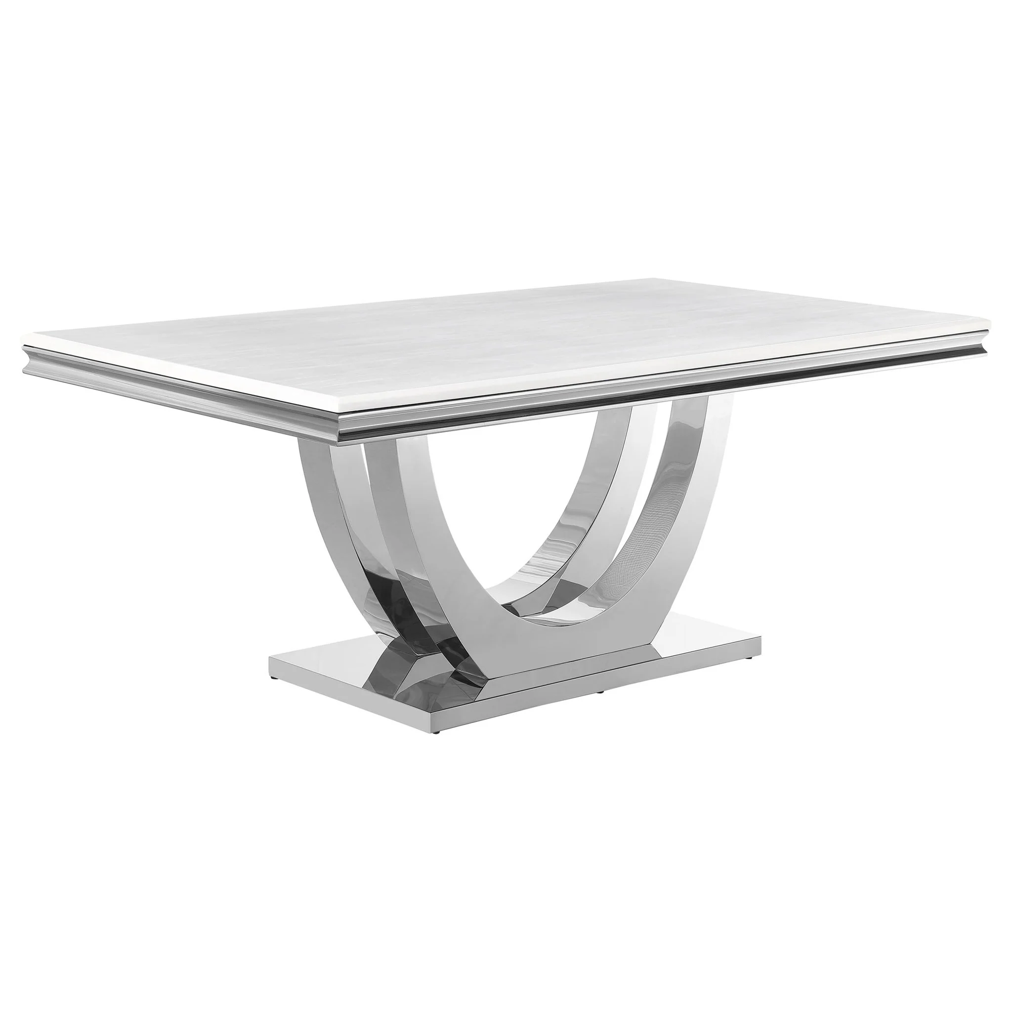 Kerwin 5-piece Rectangular Dining Table Set Grey and Chrome - Image 4