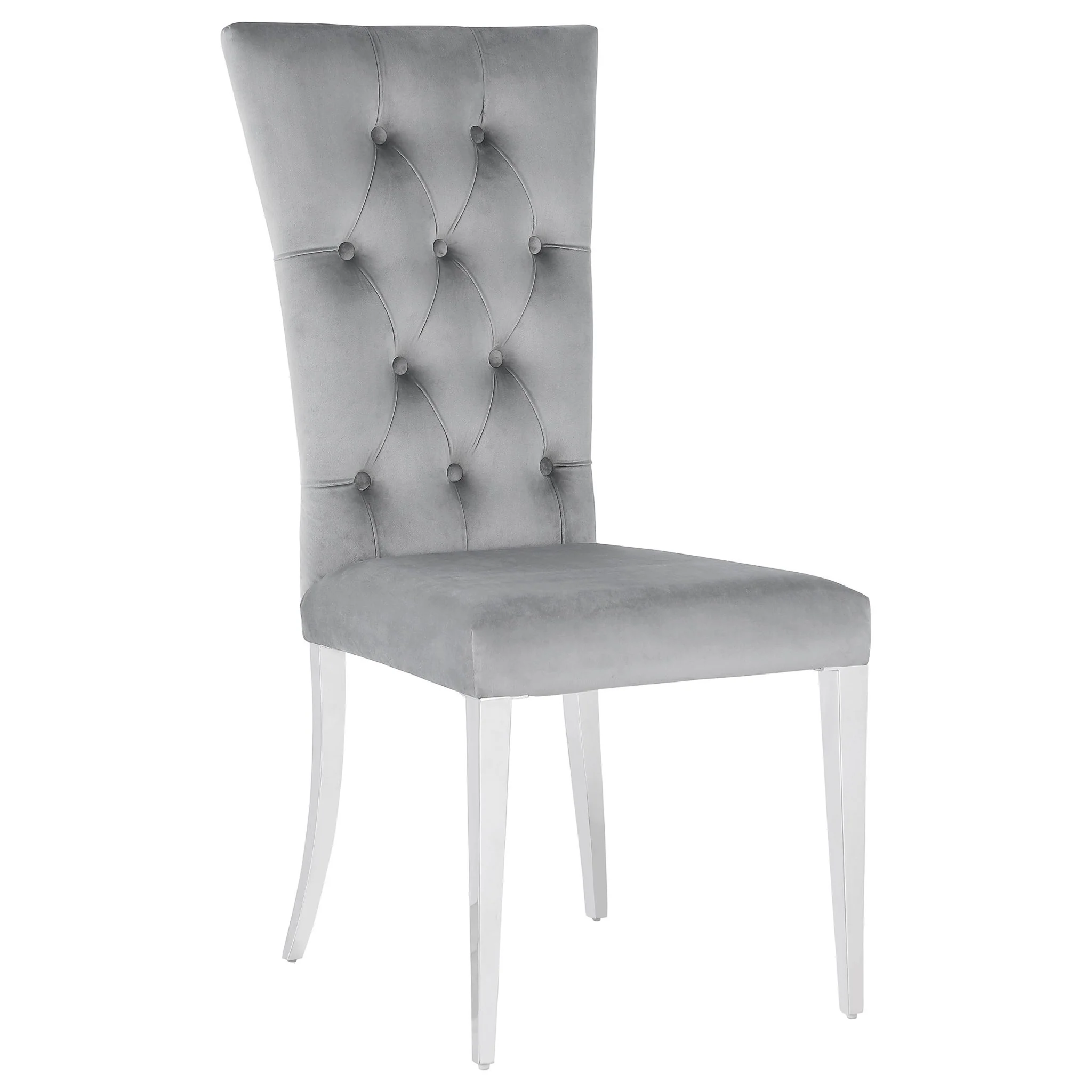 Kerwin Velvet Upholstered Dining Side Chair Grey (Set of 2) - Image 2