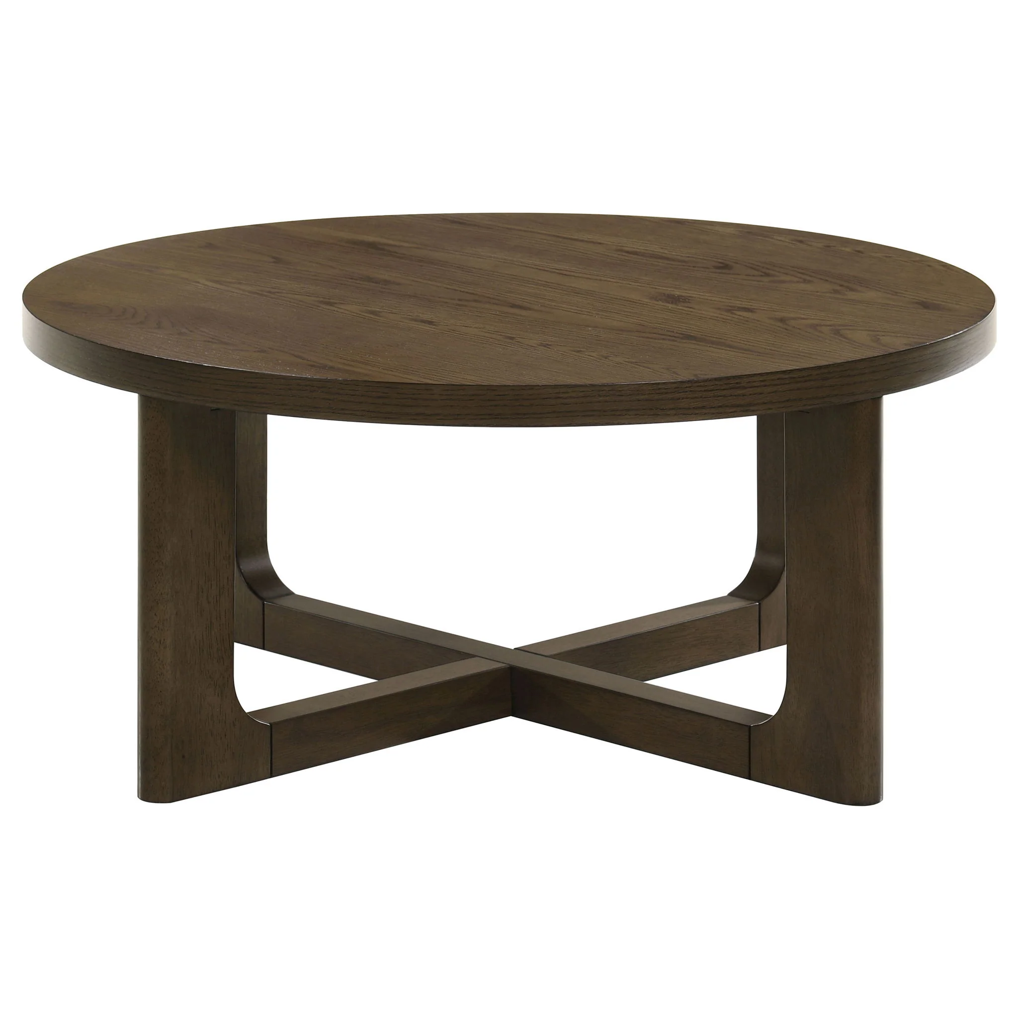 Kessler Round Sculptural Wood Coffee Table Brown - Image 3