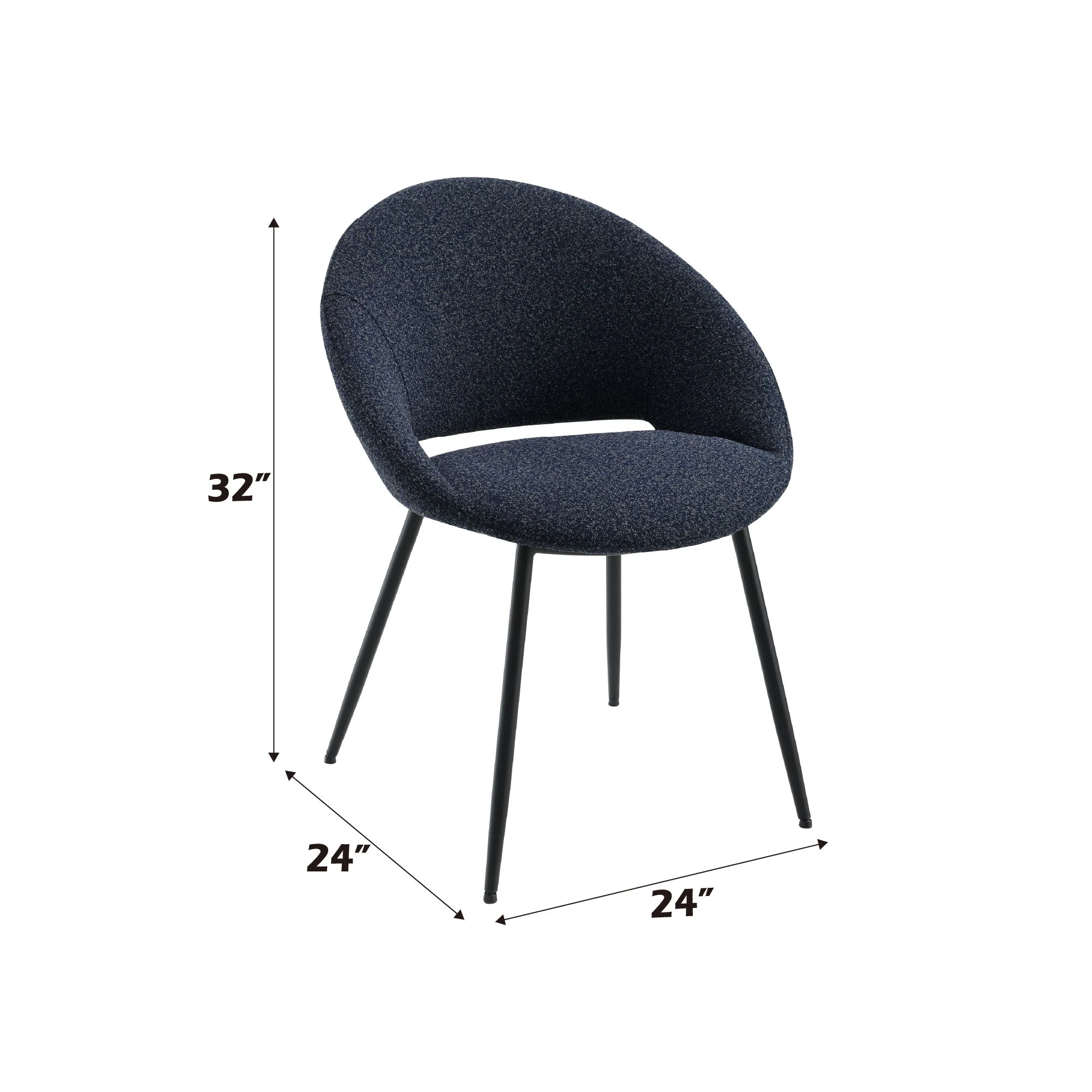 Klaus - Side Chair (Set of 2) - Black - Image 2