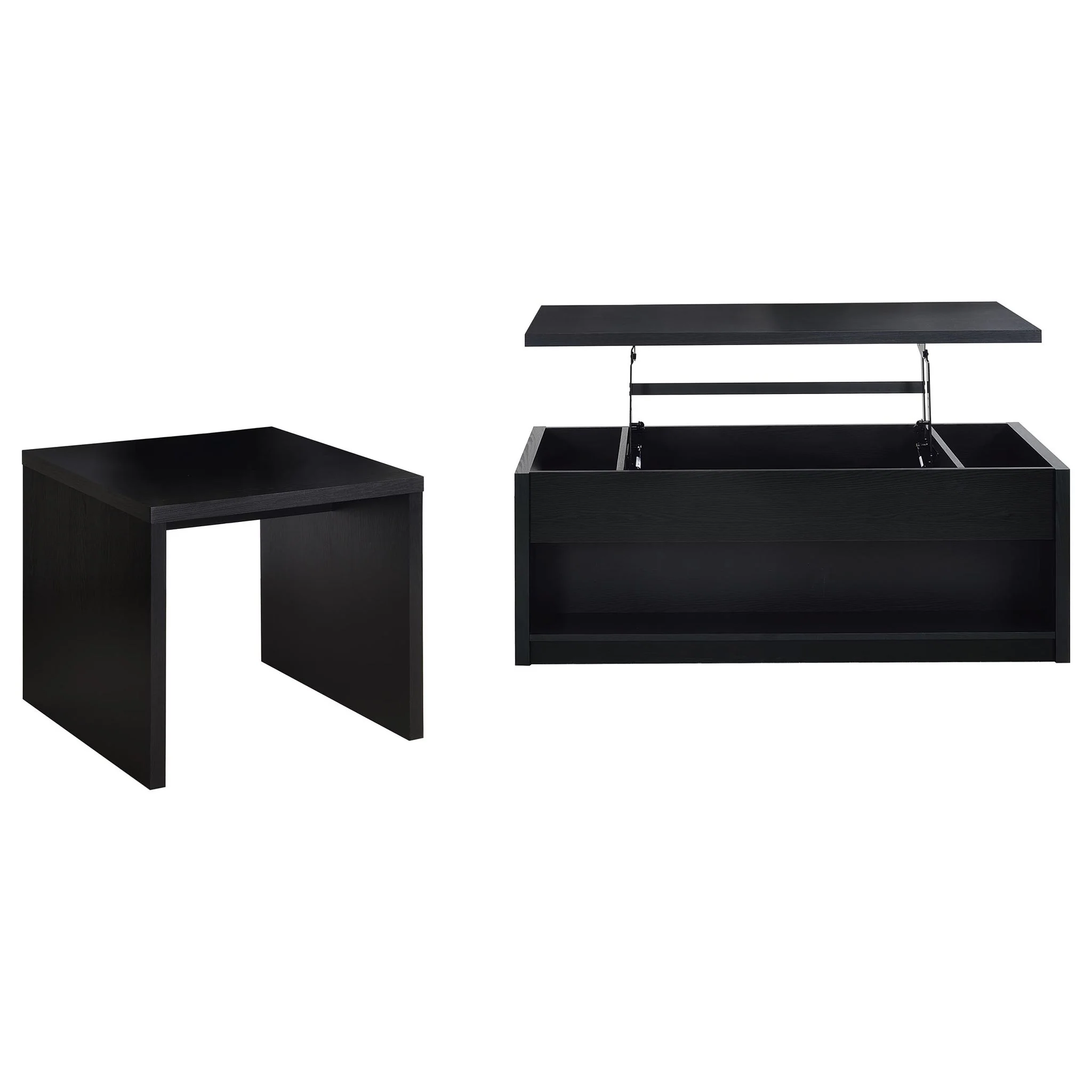 Knapp 2-piece Lift Top Coffee Table Set Black - Image 2