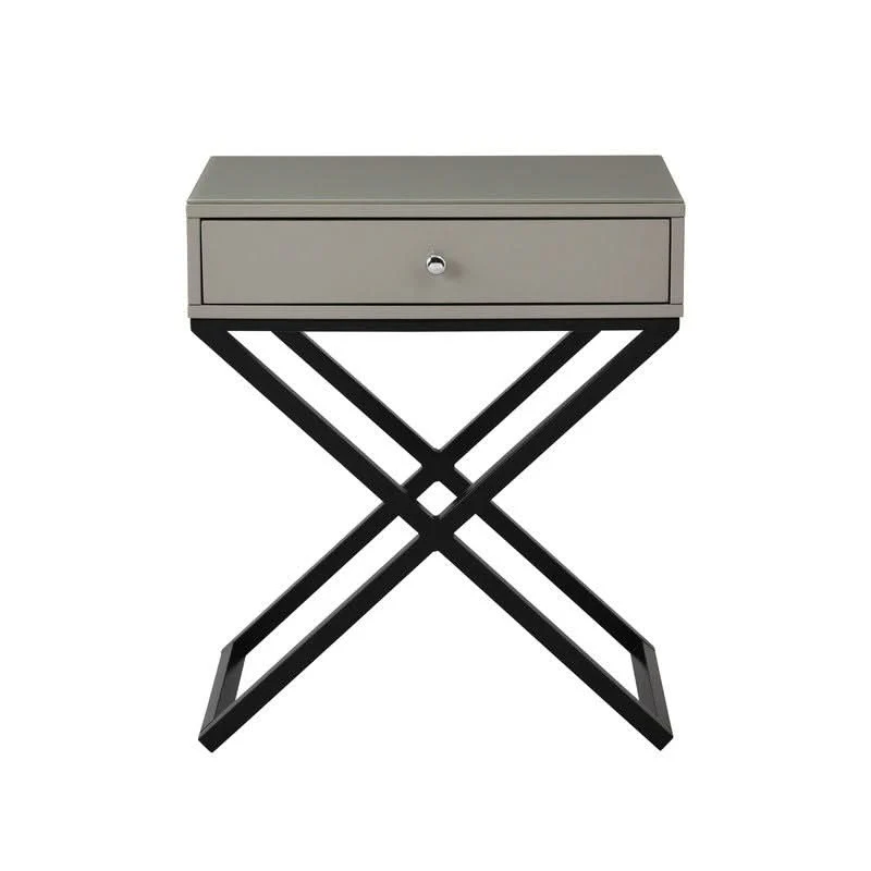 Koda - End Side Table Nightstand, Drawer And Cross Base - Image 7