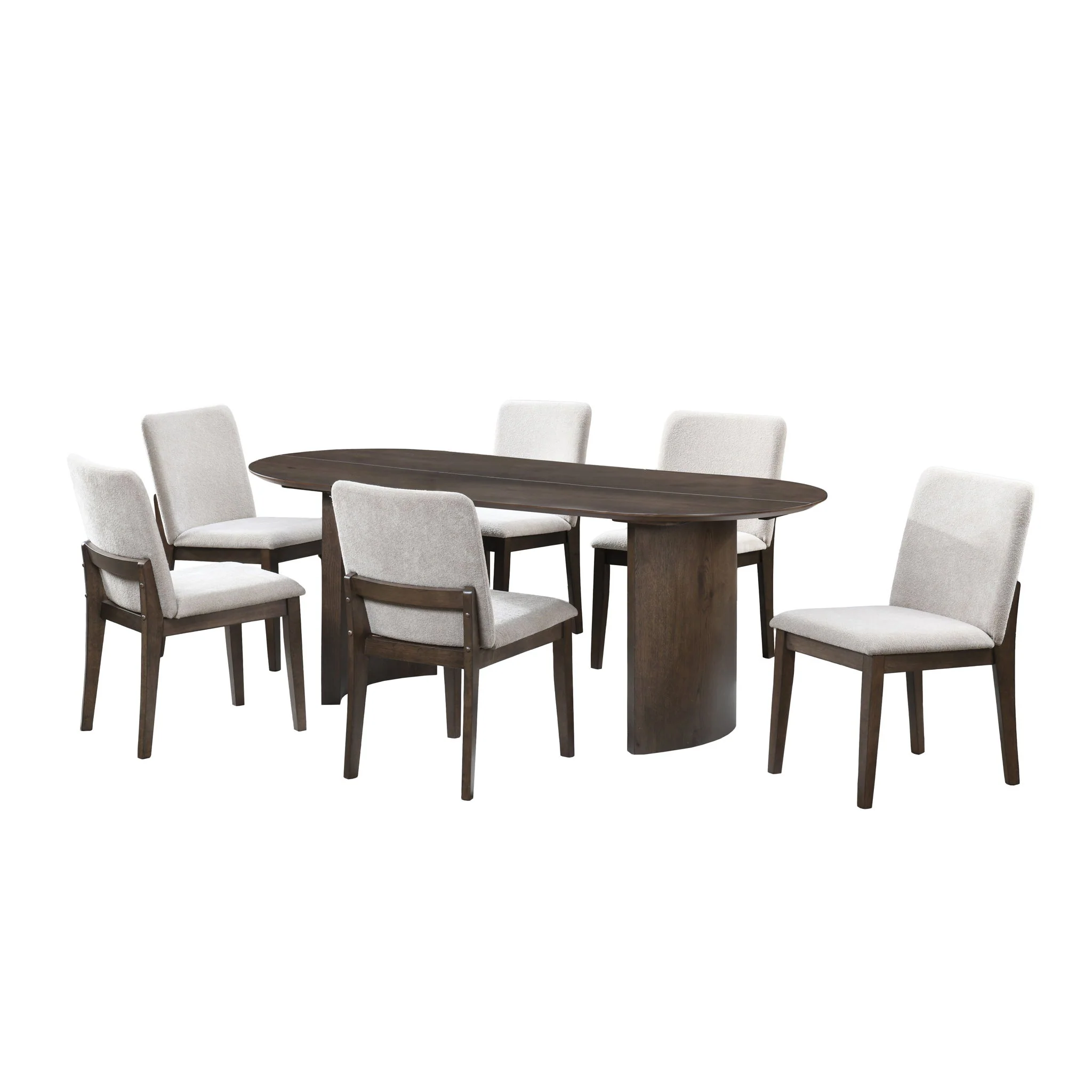 Kody - 79" Oval Fixed-Top Dining Table Set - Image 5