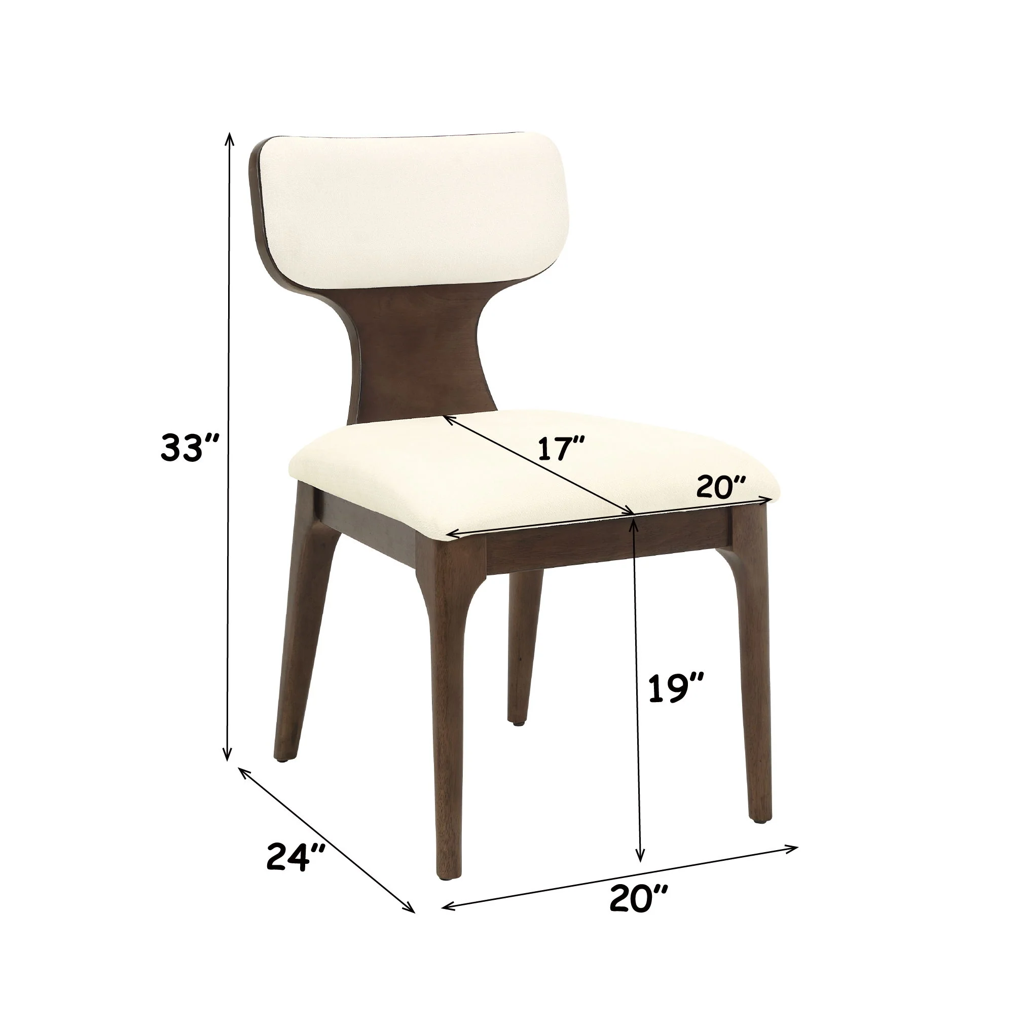 Koen - Side Chair (Set of 2) - Beige / Brown Oak - Image 3