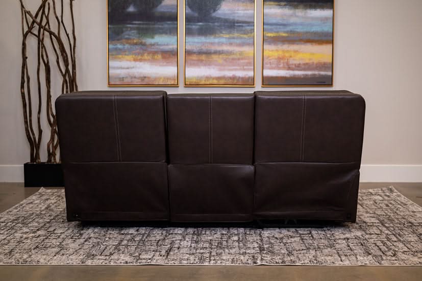 Moto Motion Kona Earth Brown Leather Power Reclining Sofa with Immersive Sound Zero Gravity Triple Power Heated Seats and Massage - Image 11