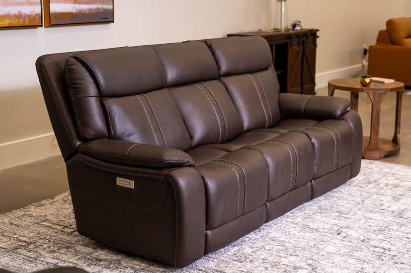 Moto Motion Kona Earth Brown Leather Power Reclining Sofa with Immersive Sound Zero Gravity Triple Power Heated Seats and Massage - Image 7