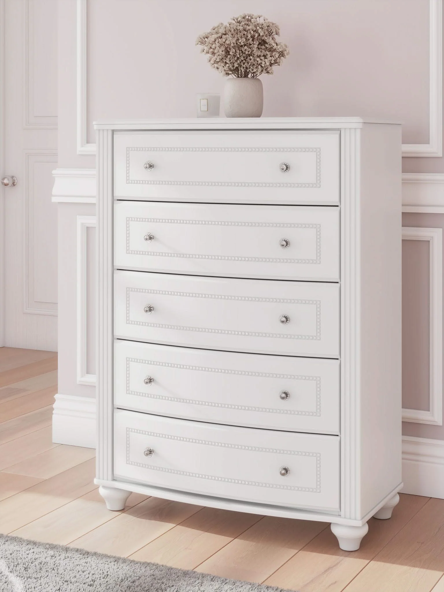 Kozlani - Five Drawer Chest - White - Image 2