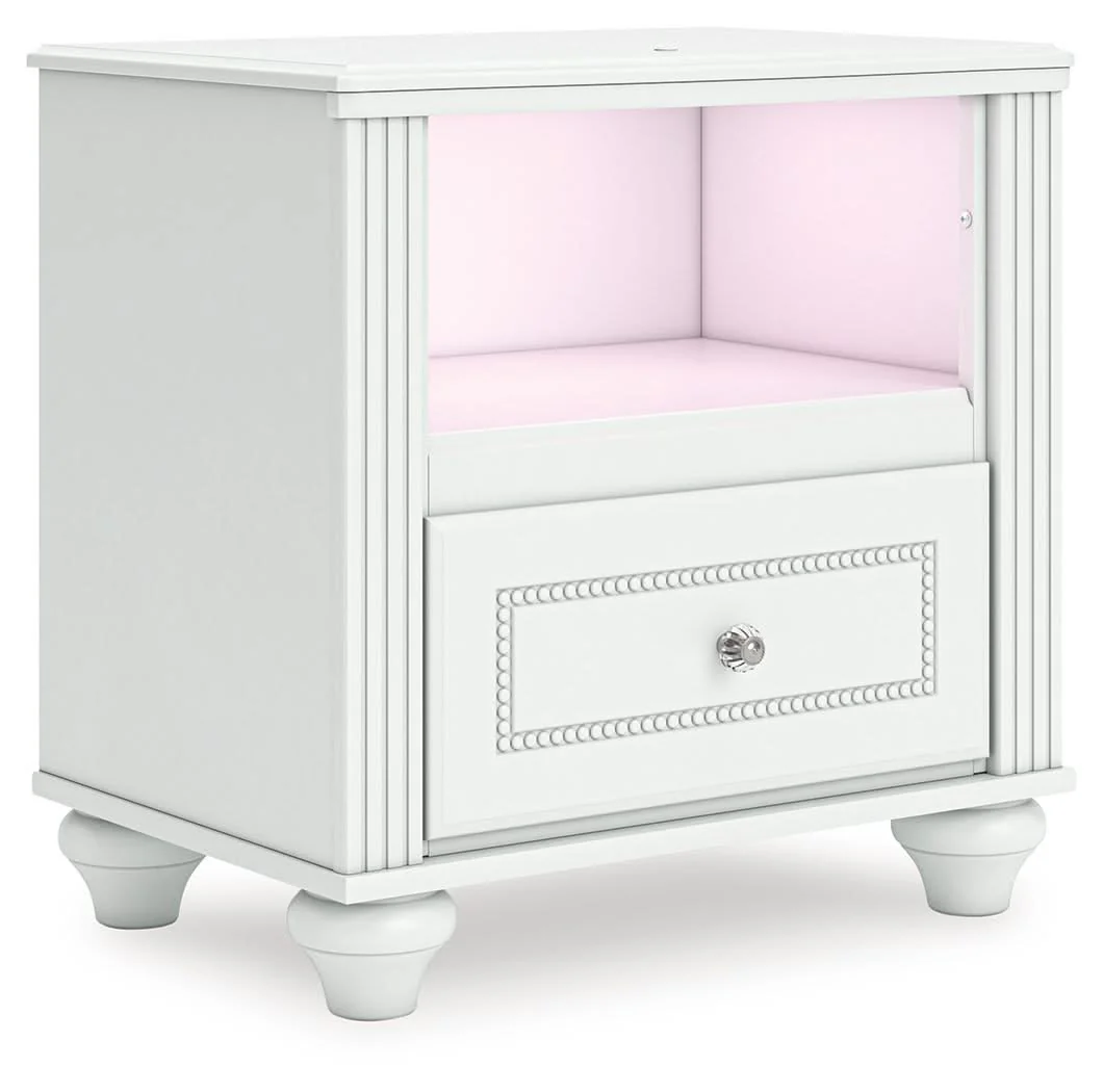 Kozlani - One Drawer Night Stand - White - Image 2