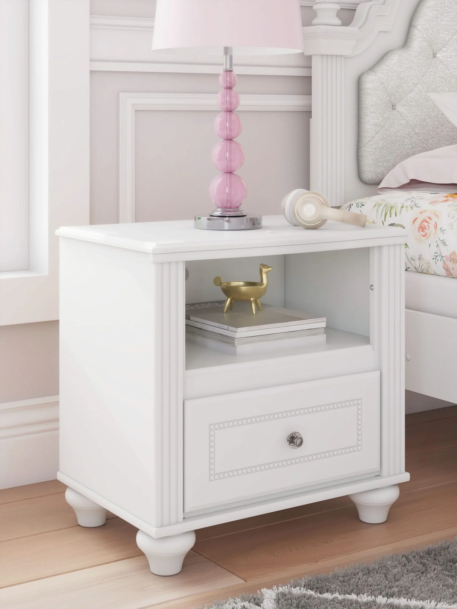 Kozlani - One Drawer Night Stand - White - Image 4