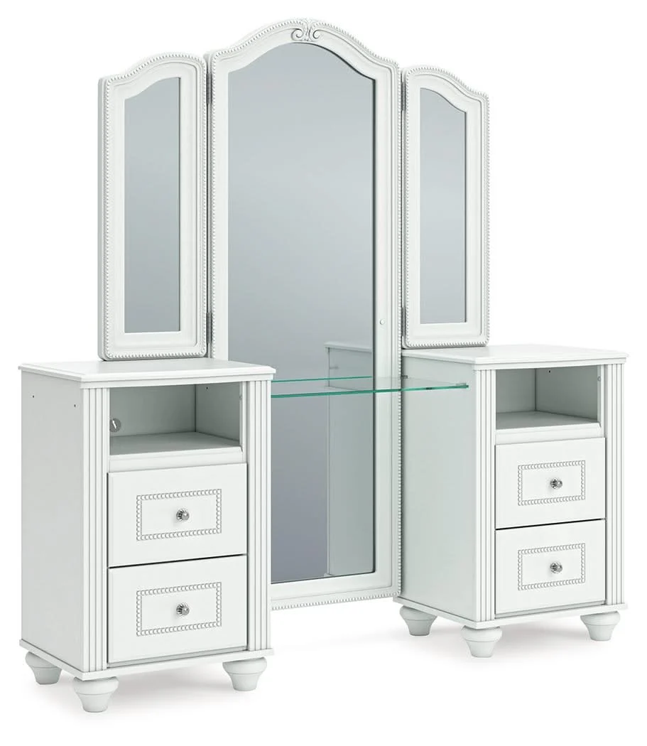 Kozlani - Vanity With Mirror - White