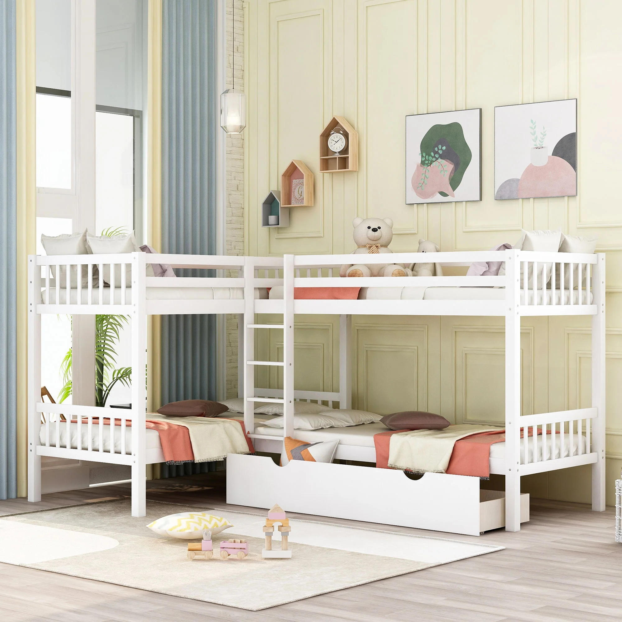 L Shaped Bunk Bed With Drawers - Image 2