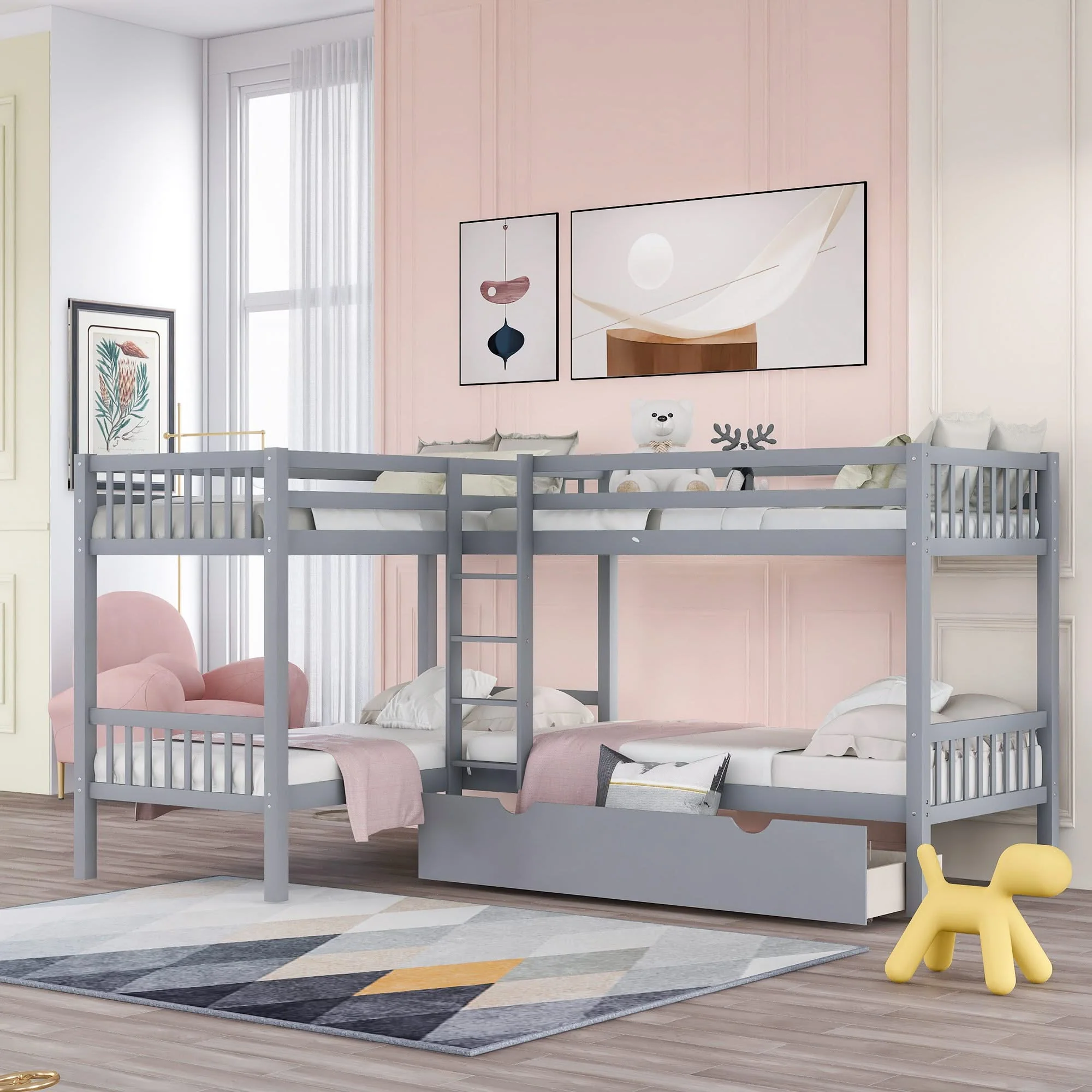 L Shaped Bunk Bed With Drawers - Image 6