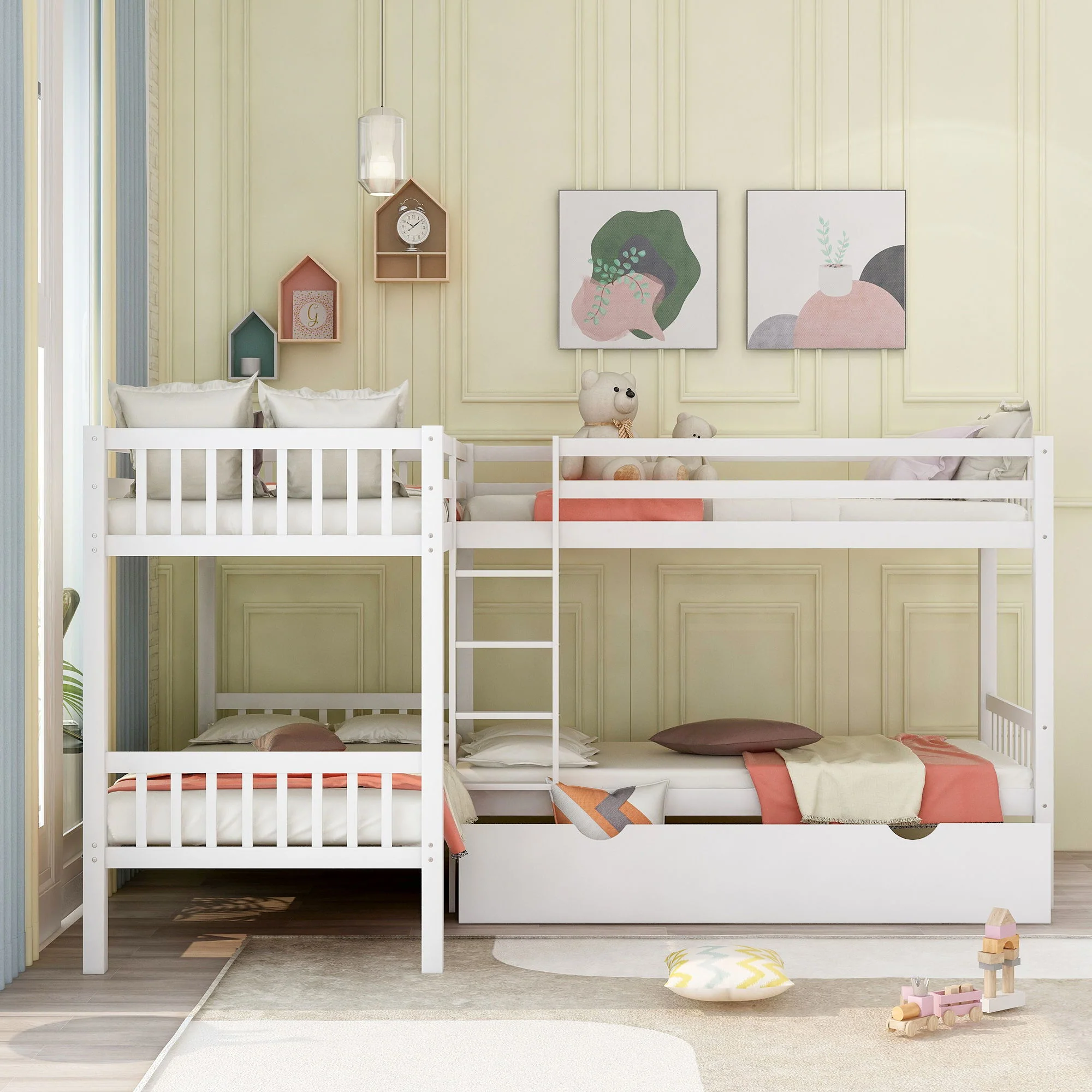 L Shaped Bunk Bed With Drawers - Image 7