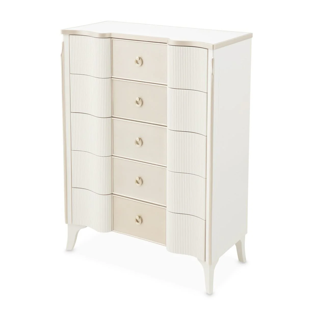 La Marisia - 5-Drawer Chest - Creamy Pearl - Image 4