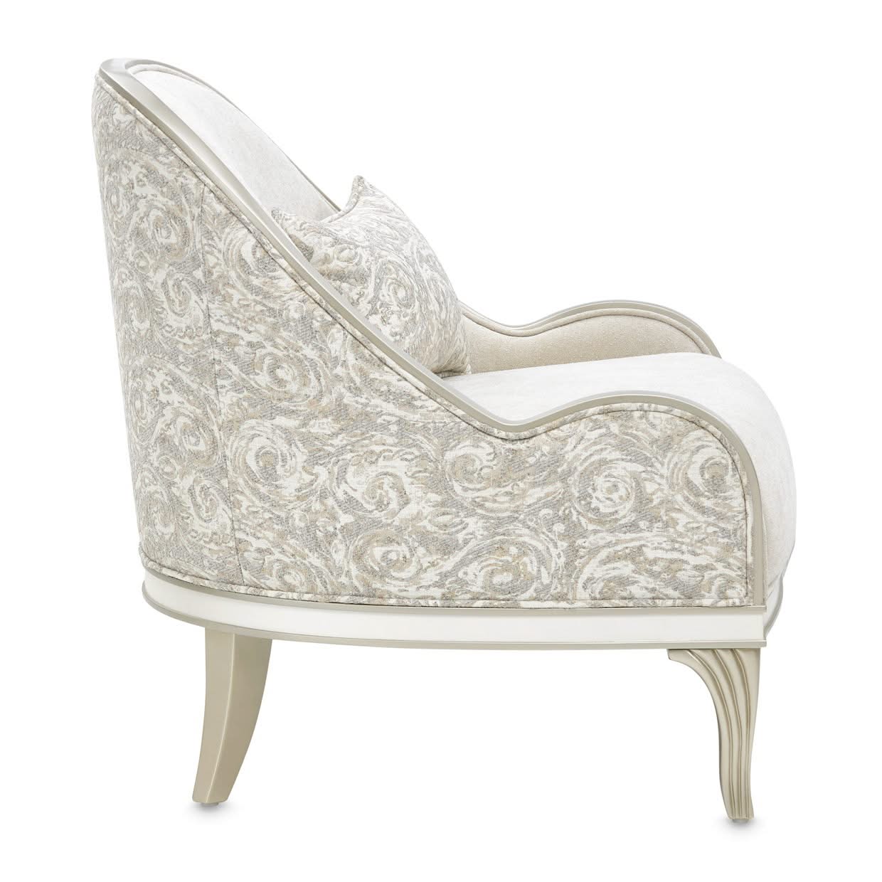 La Marisia - Chenille Accent Chair - Tranquil / Light Champagne - Image 3