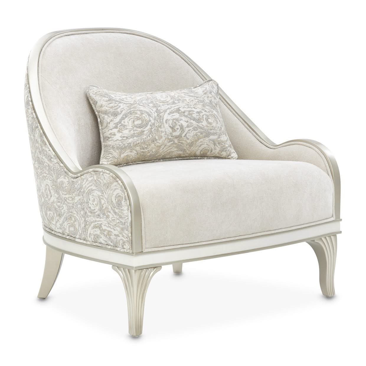 La Marisia - Chenille Accent Chair - Tranquil / Light Champagne - Image 4