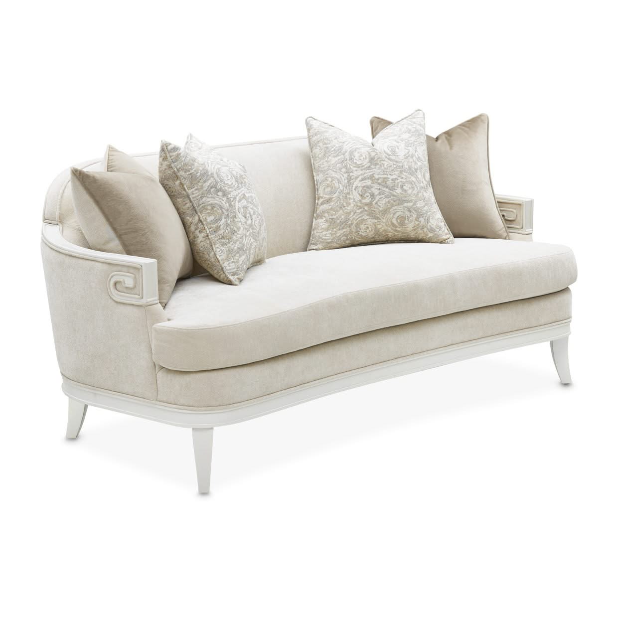 La Marisia - Chenille Loveseat - Tranquil / Creamy Pearl - Image 3