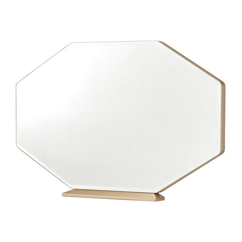 La Rachelle Champagne Modern Glam 5-Piece Bedroom Set with Upholstered Panel Bed, Dresser & Mirror - Image 6