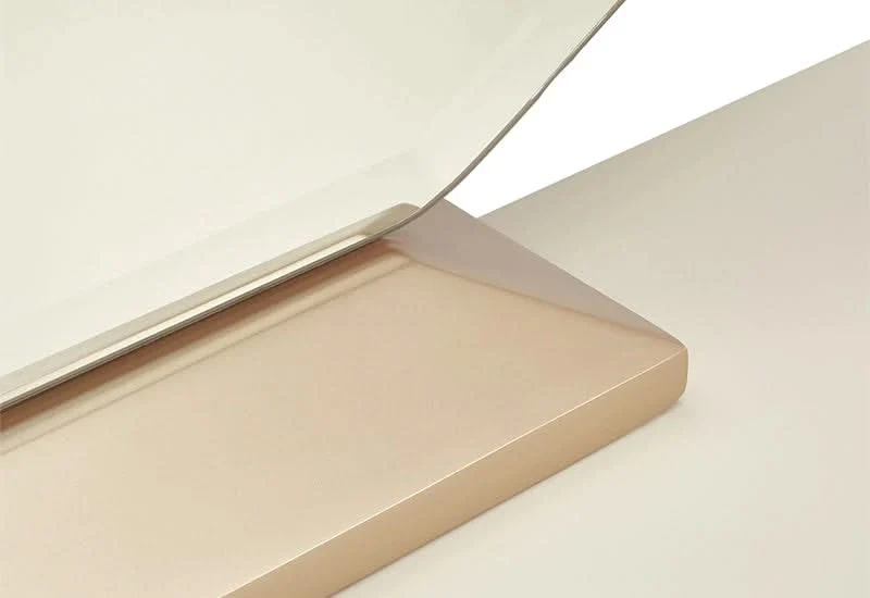 La Rachelle Geometric Wall Mirror with Chardonnay Gold Frame - Image 3
