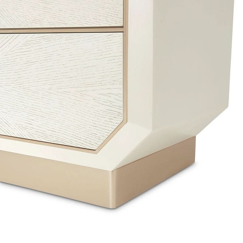 La Rachelle Medium Champagne Modern Glam 5 Drawer Chest - Image 5