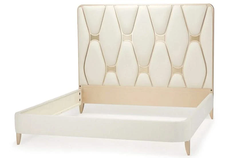 La Rachelle Pearl Upholstered Panel Bed with USB Ports - Image 3