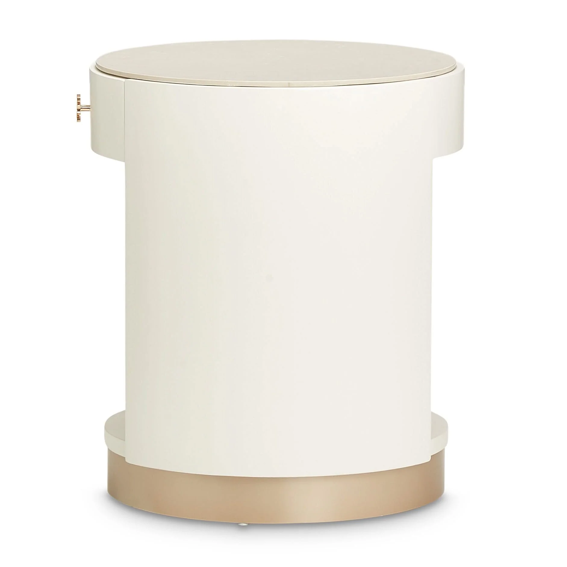 La Rachelle - Round End Table - Champagne - Image 2