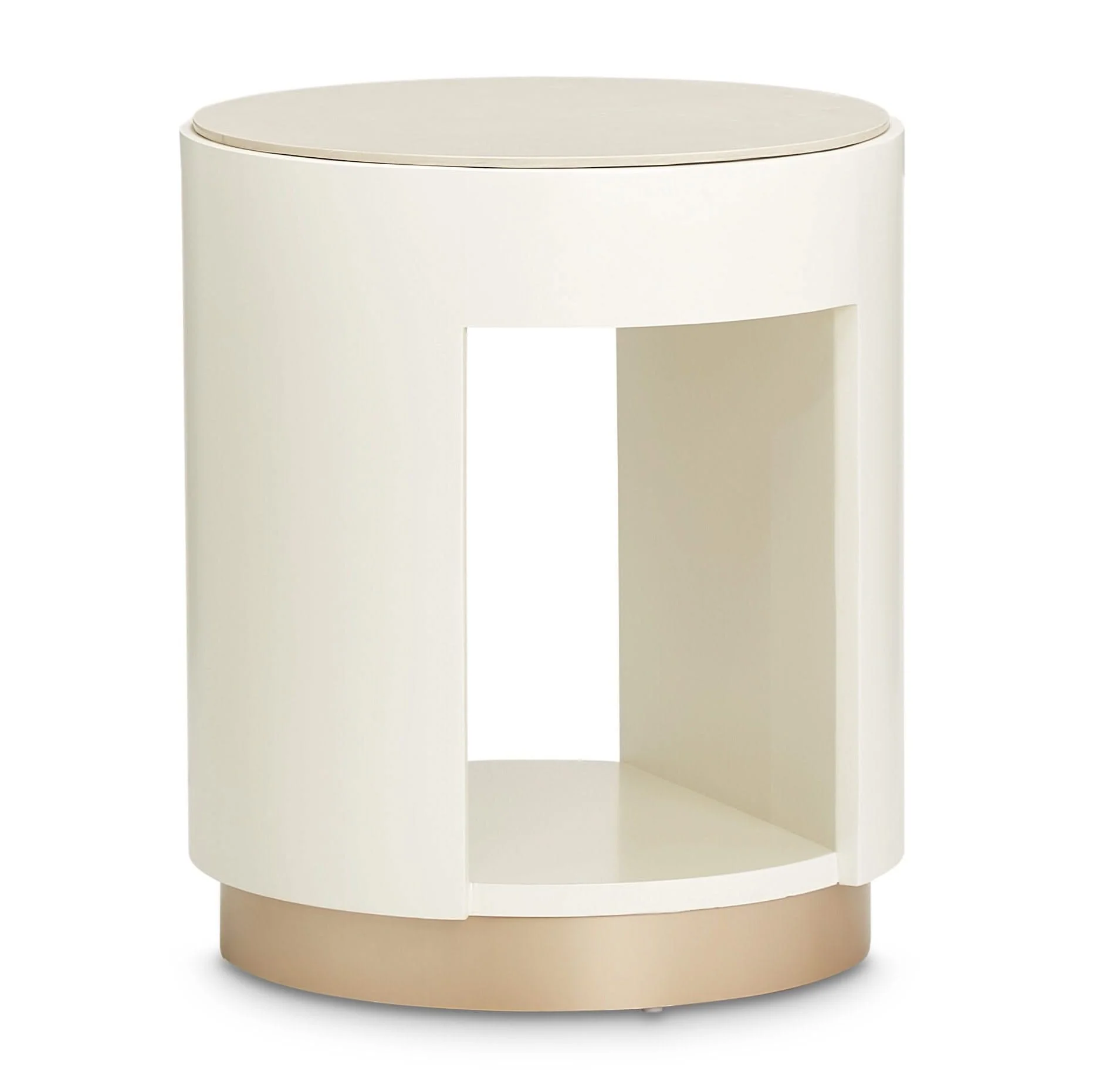 La Rachelle - Round End Table - Champagne - Image 3