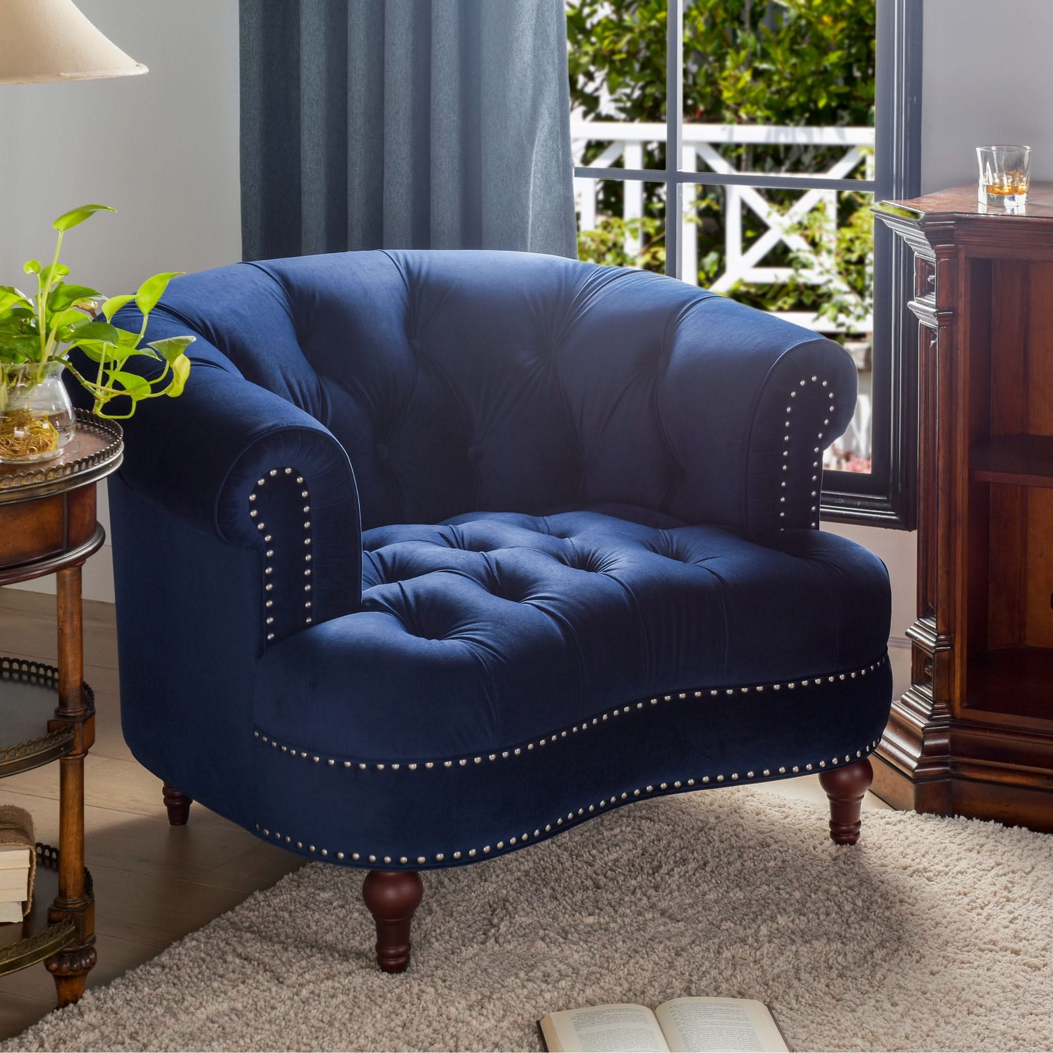 La Rosa - Victorian Tufted Upholstered Accent Chair - Image 2