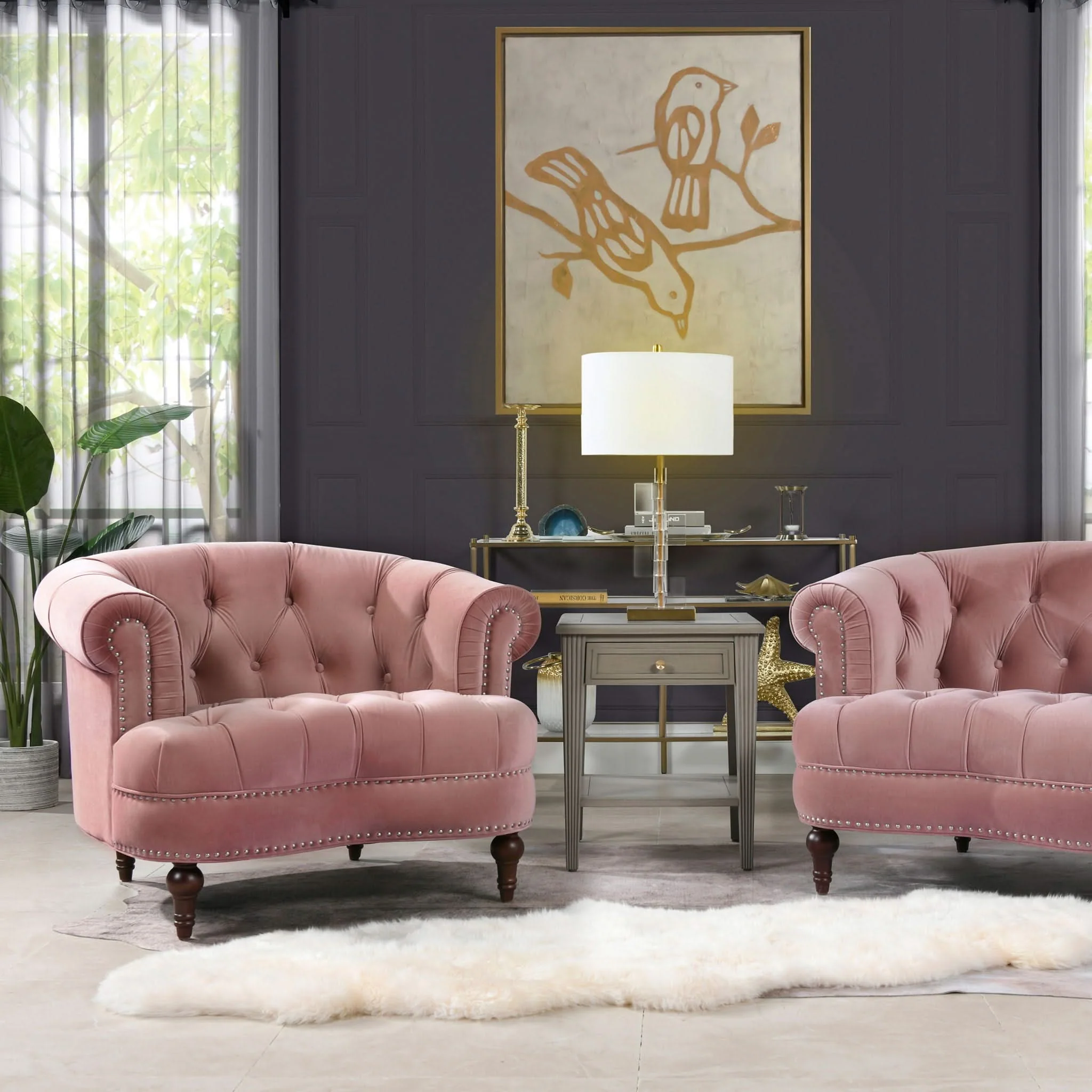La Rosa - Victorian Tufted Upholstered Accent Chair - Image 3