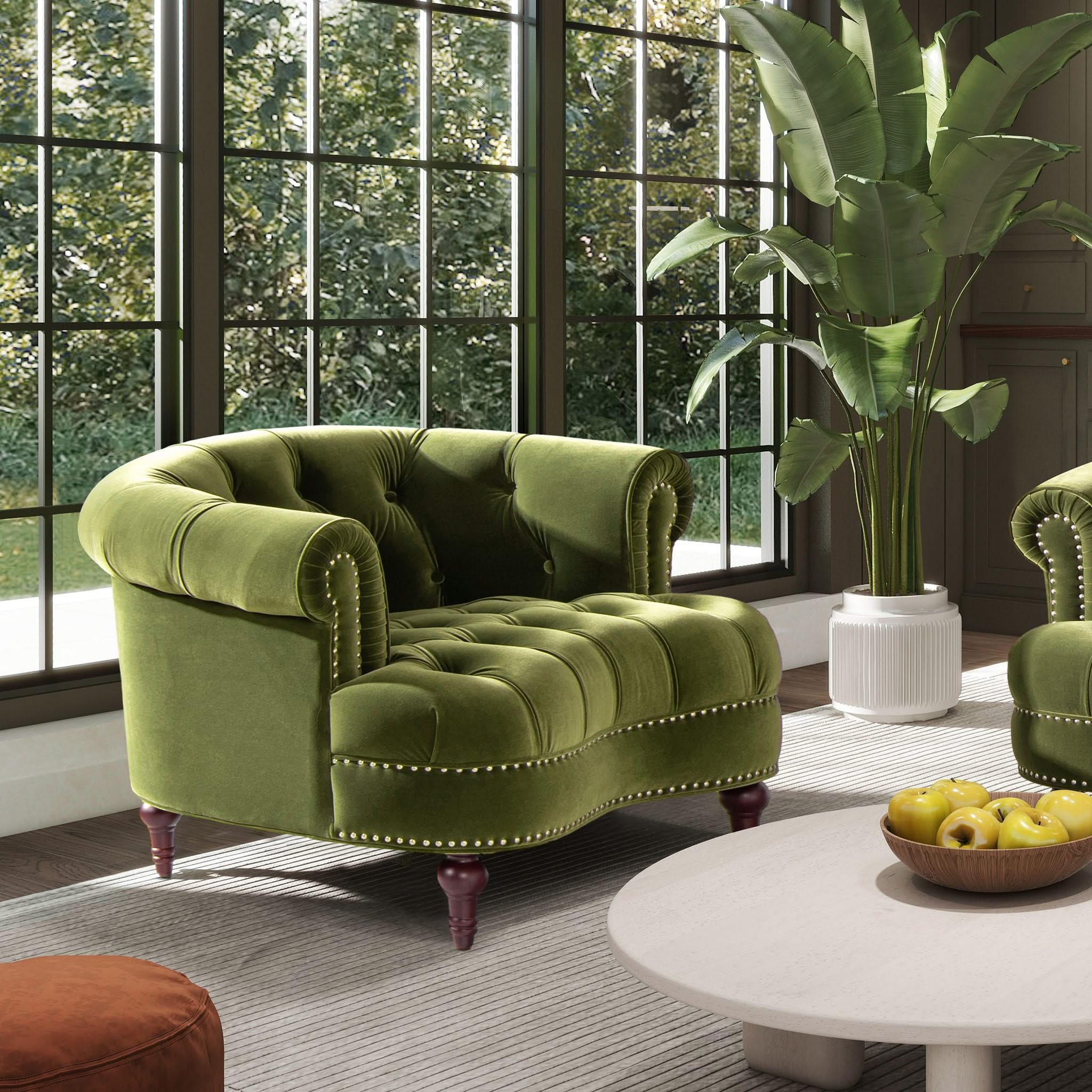 La Rosa - Victorian Tufted Upholstered Accent Chair - Image 4