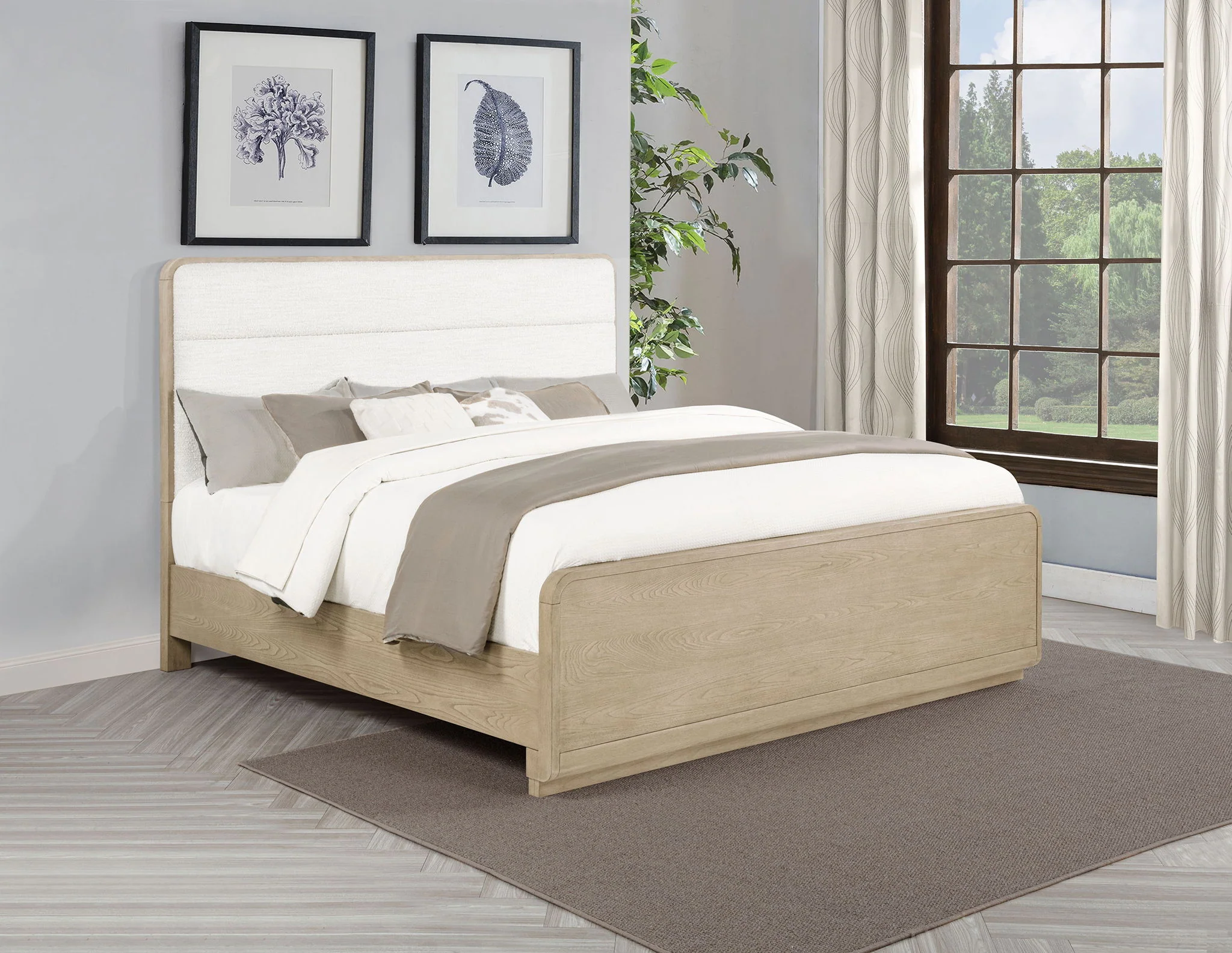Ladera 56-inch Eastern King Panel Bed Light Elm - Image 2