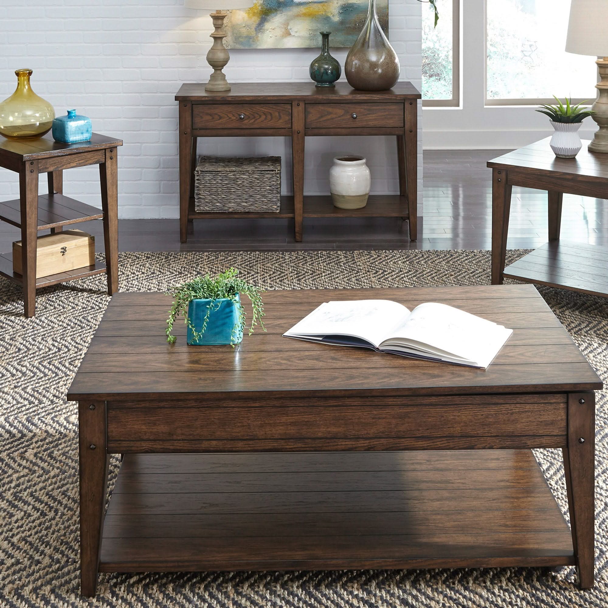 Lake House - Lift Top Cocktail Table - Image 11