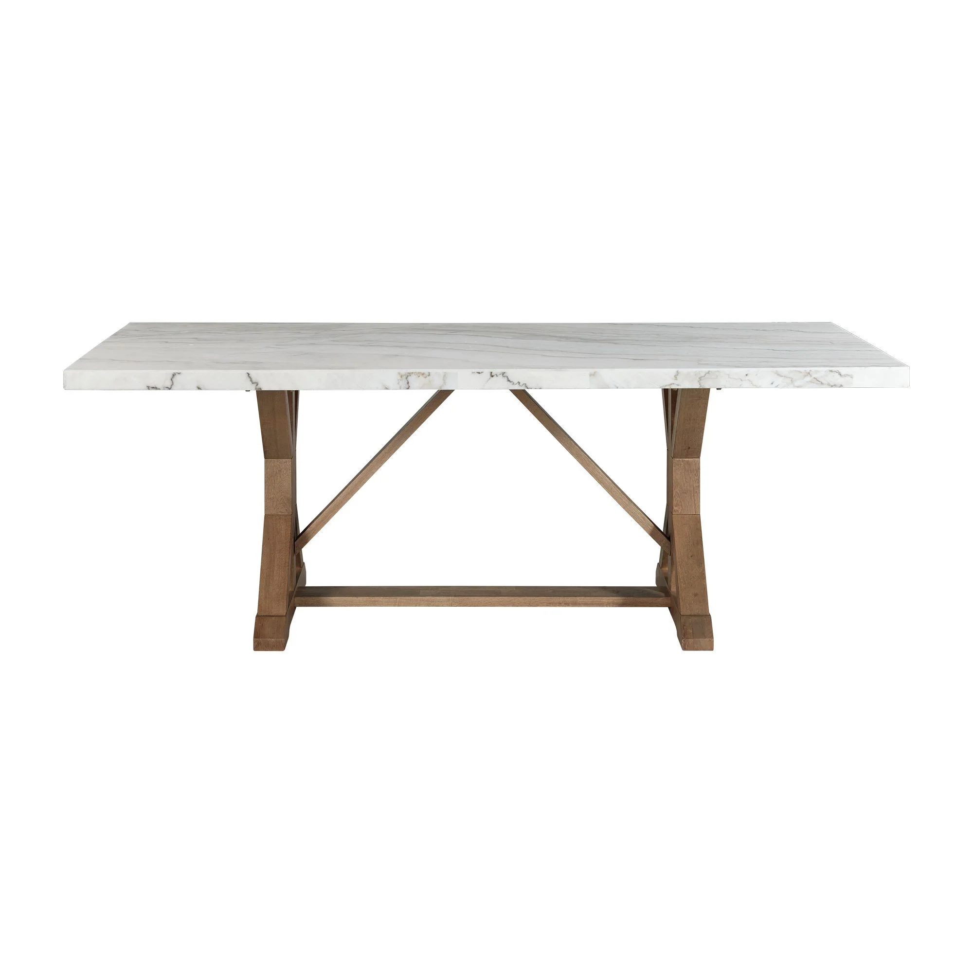 Lakeview - Marble Standard Height Rectangular Dining Table - White - Image 3