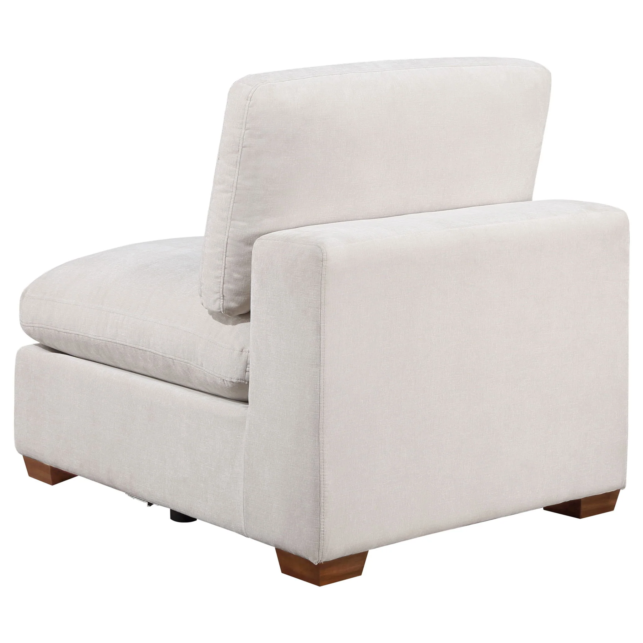 Lakeview Upholstered Armless Chair Ivory - Image 3