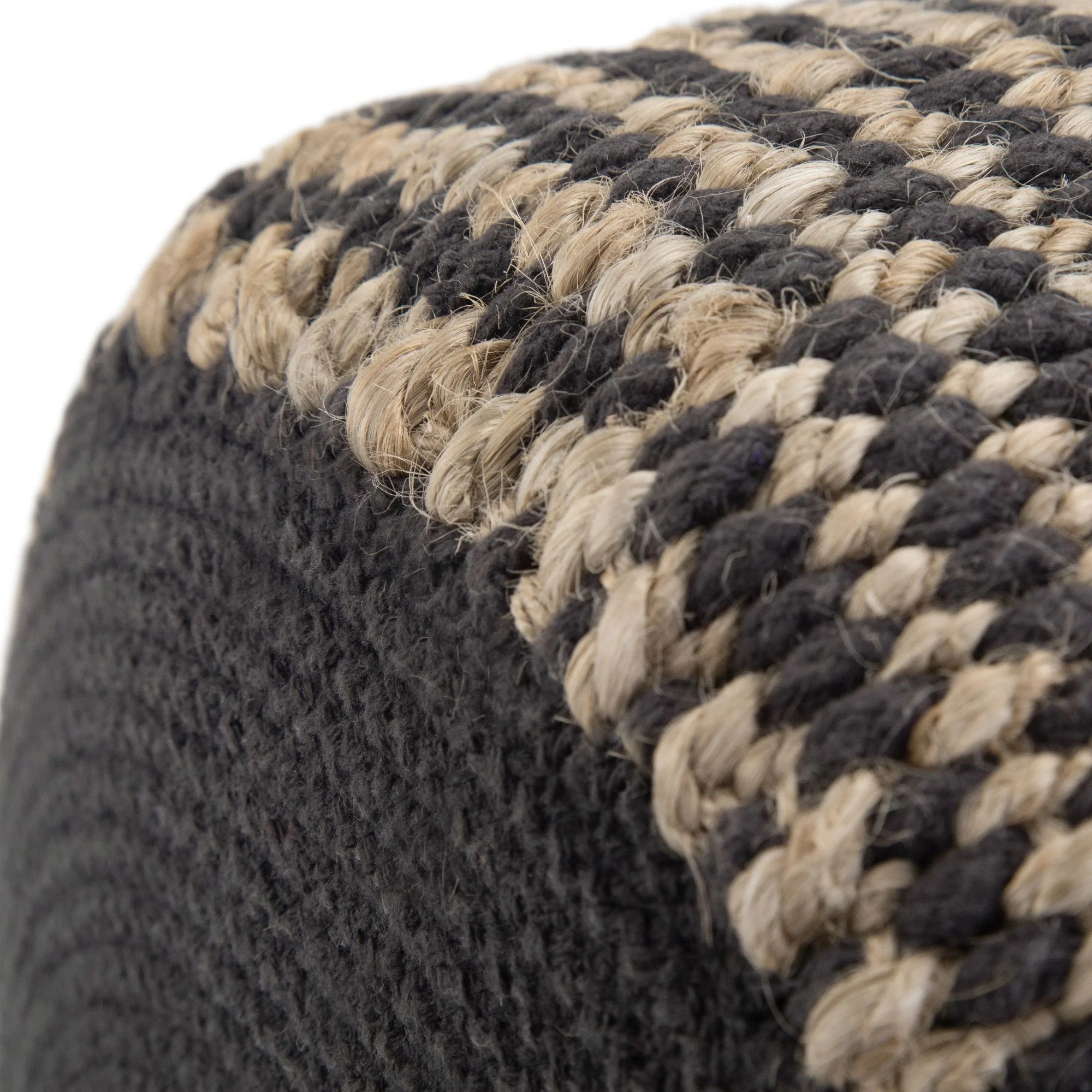 Larissa - Handcrafted Round Braided Pouf - Image 8