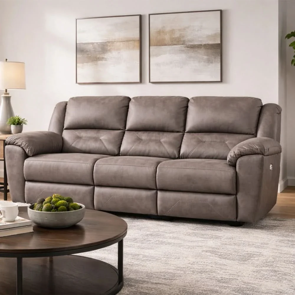Latitude Power Leather Reclining Sofa with Wall Hugger Design - Image 2