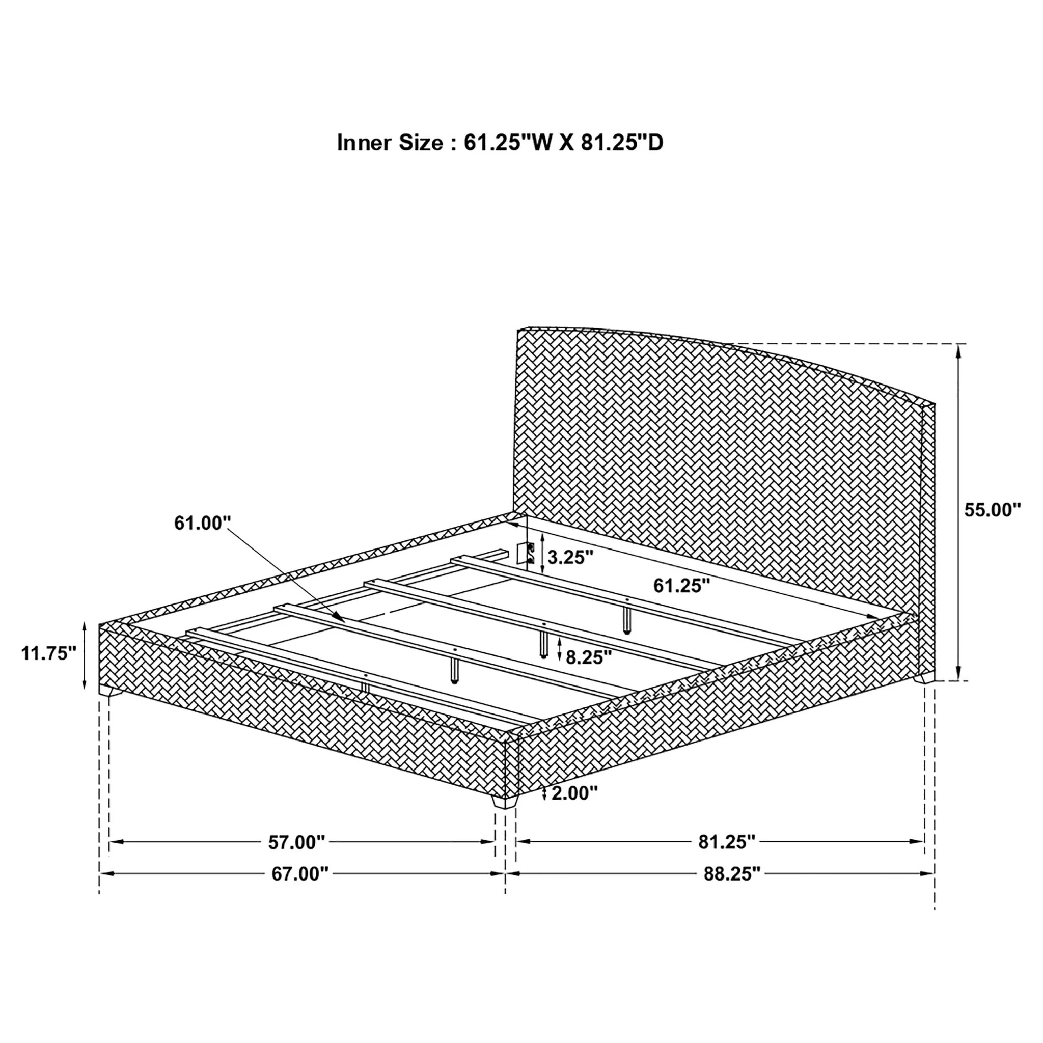 Laughton Banana Leaf Queen Panel Bed Amber - Image 2