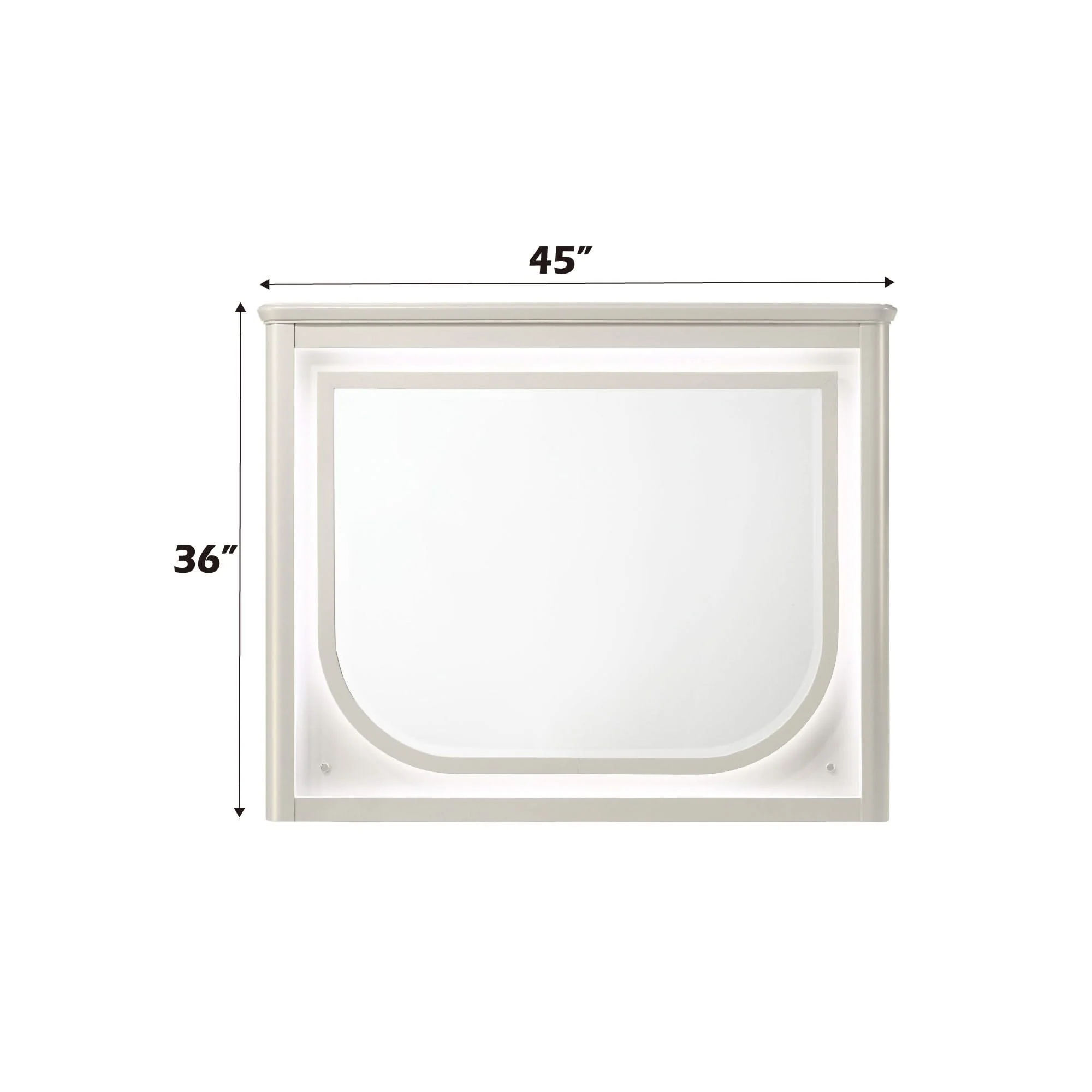 Laveda - Mirror With LED - White - Image 4