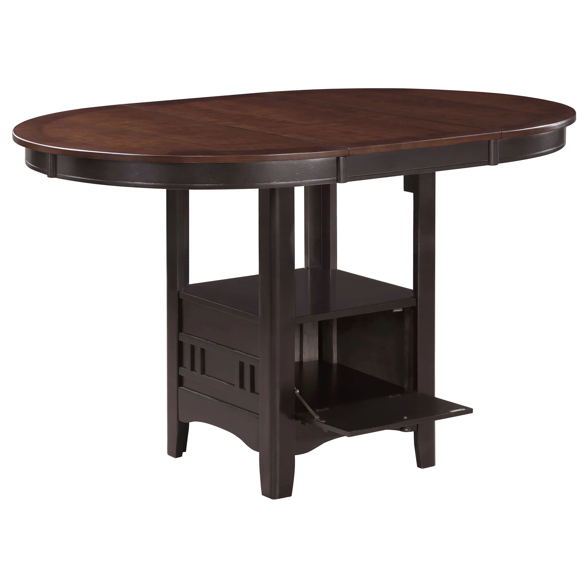 Lavon 5-piece Oval Counter Height Dining Set Light Chestnut - Image 2