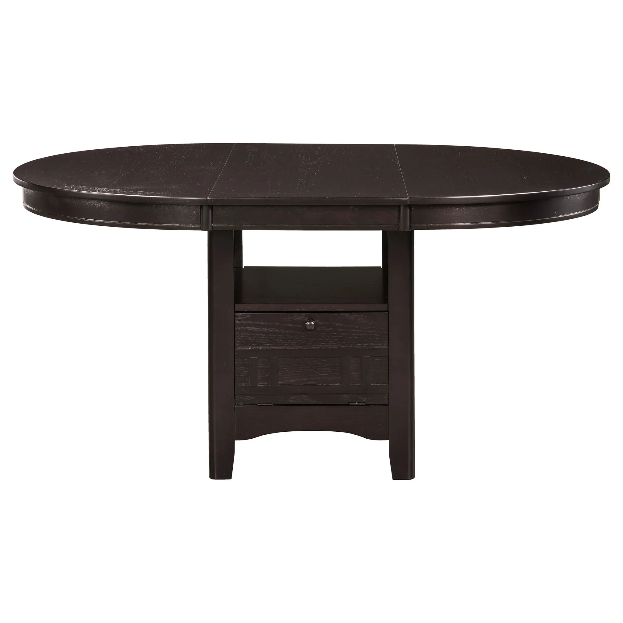 Lavon Oval 60-inch Wood Extension Leaf Dining Table Espresso - Image 4