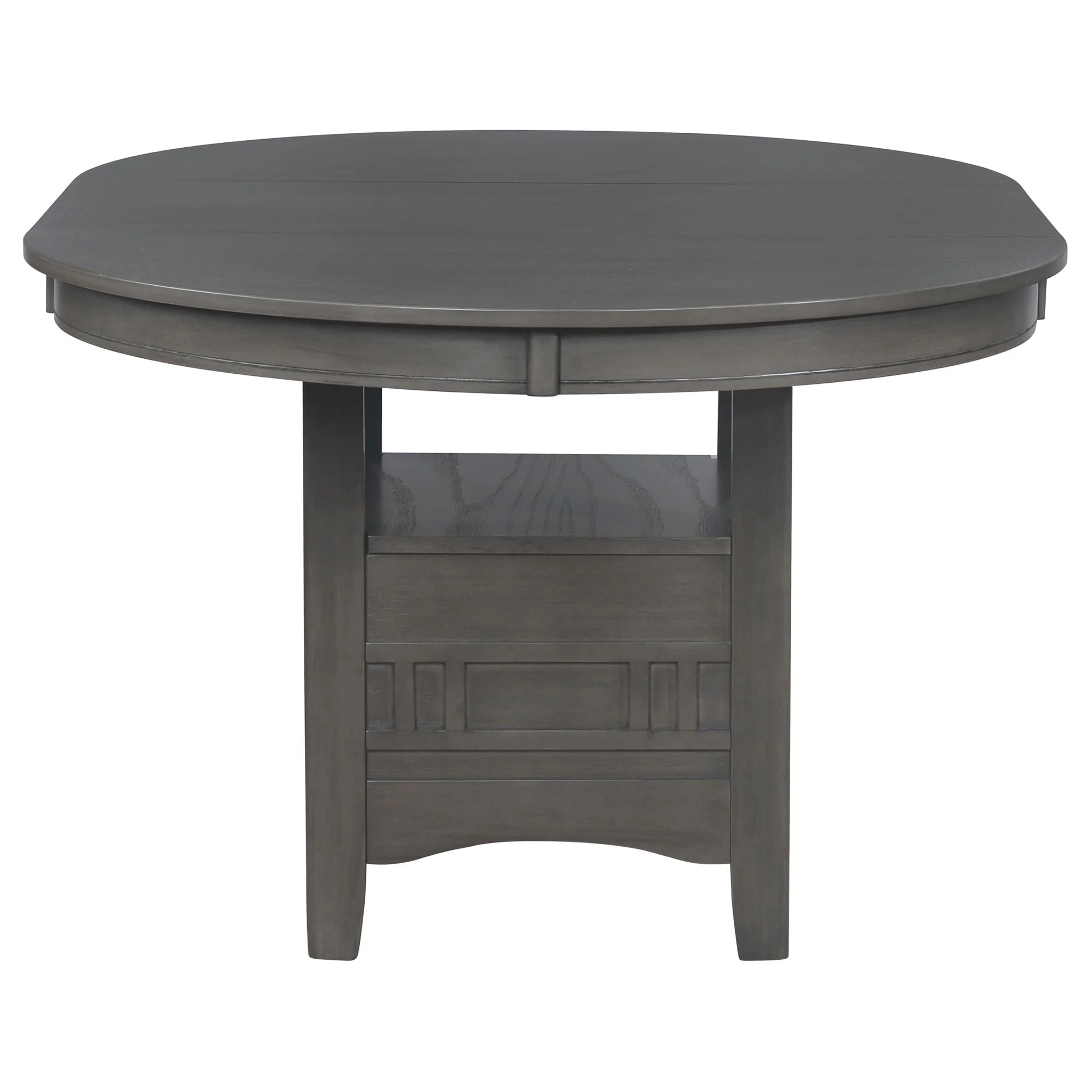 Lavon Oval 60-inch Wood Extension Leaf Dining Table Medium Grey - Image 2