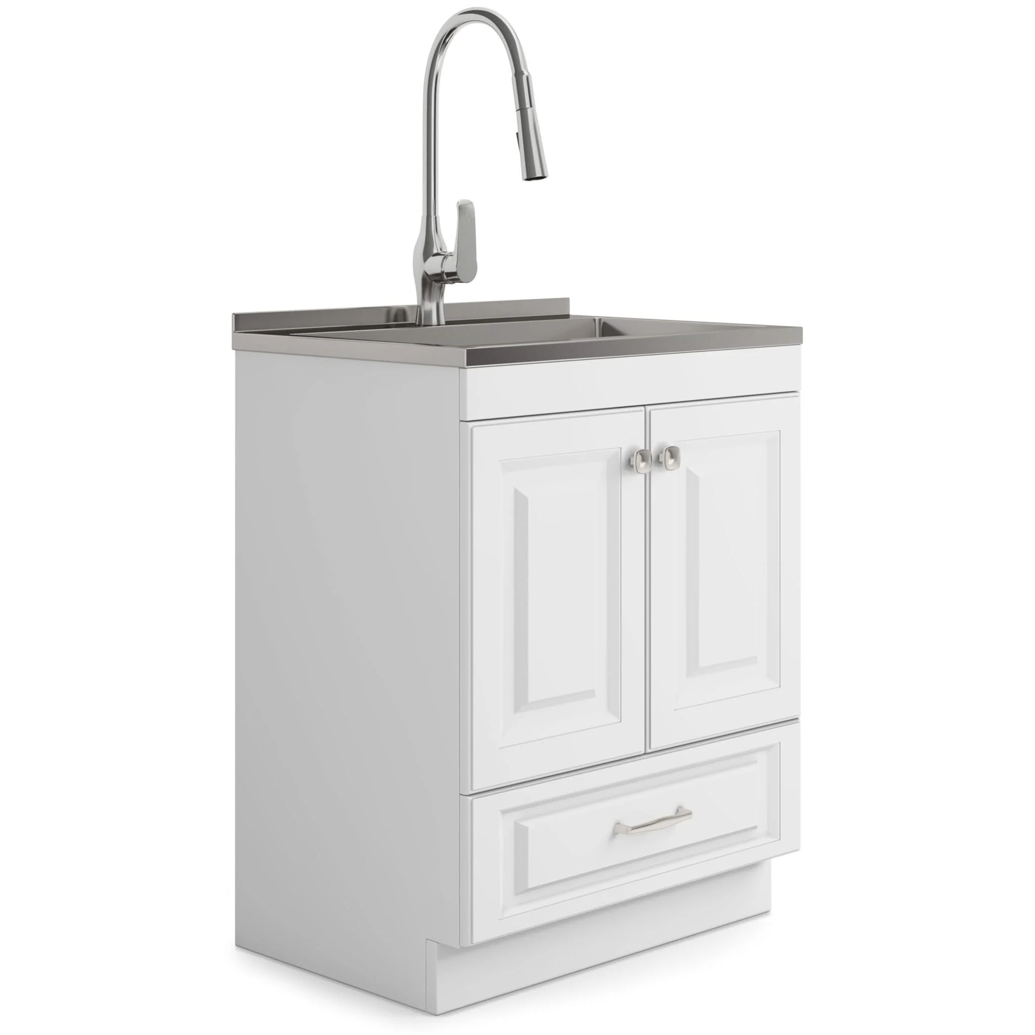 Lawrence - Laundry Cabinet With Faucet And Stainless Steel Sink - Image 2